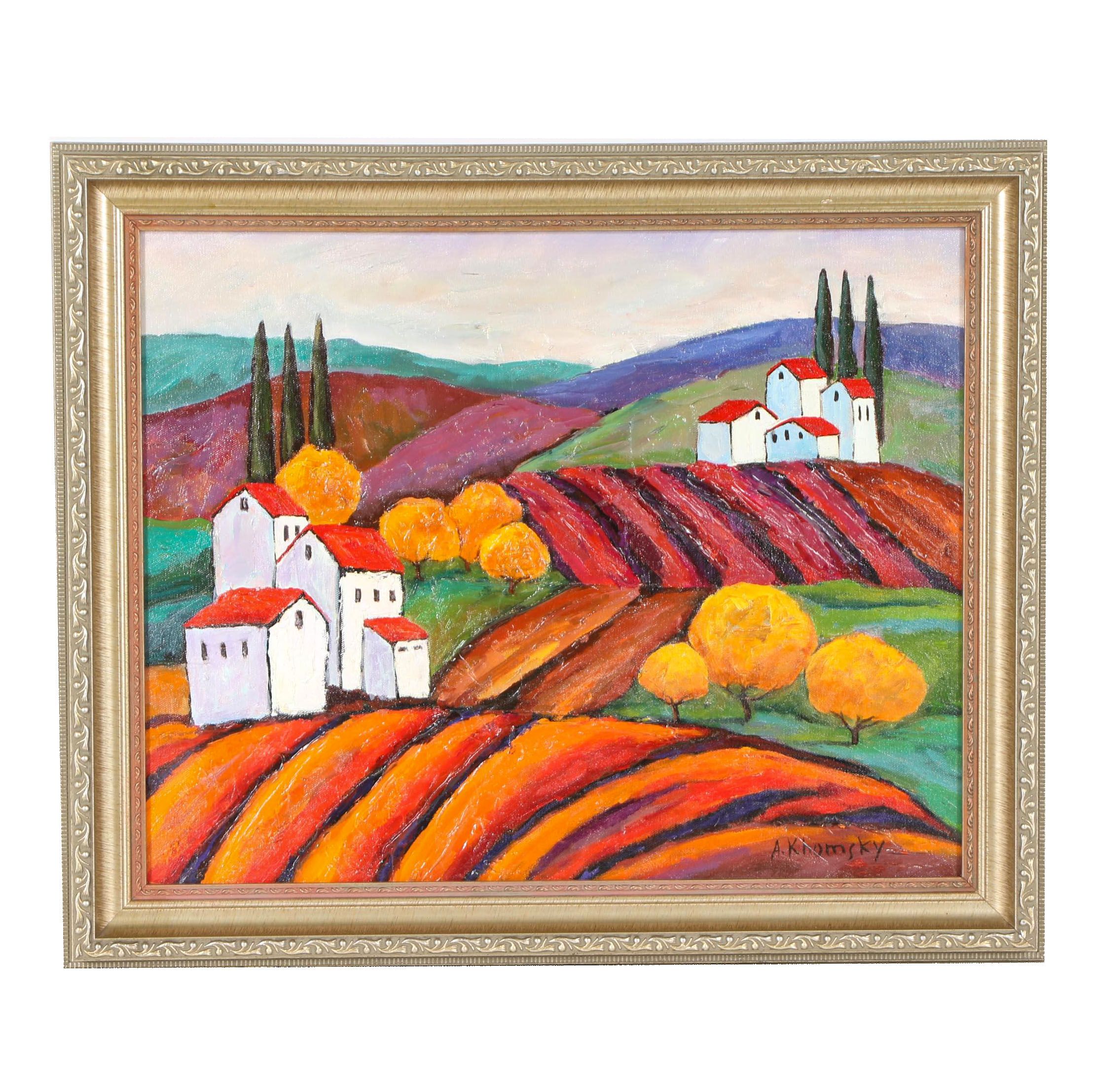 Alexander Khomsky Oil Painting "Yellow Trees"