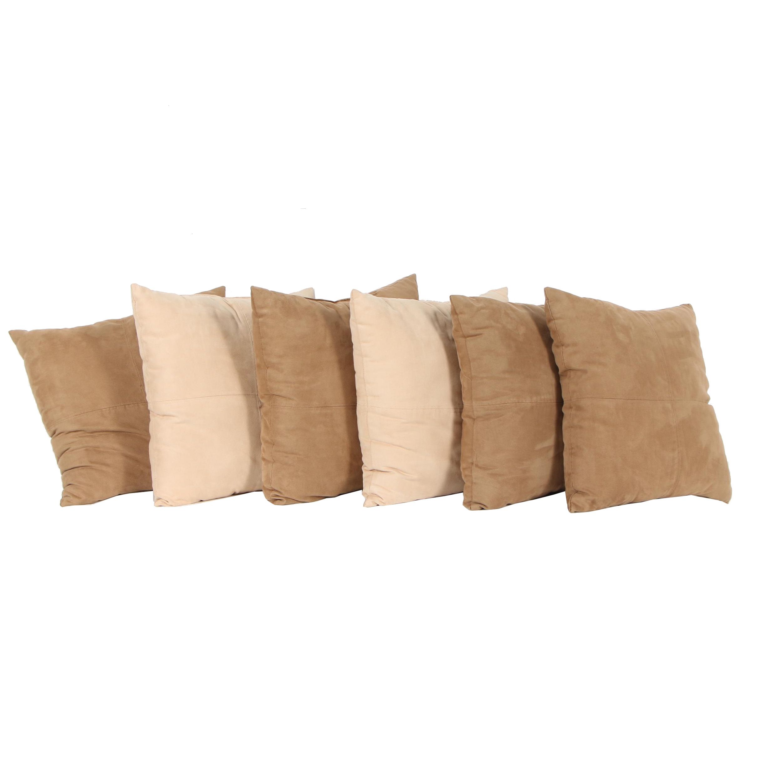 Taupe and Light Brown Throw Pillows