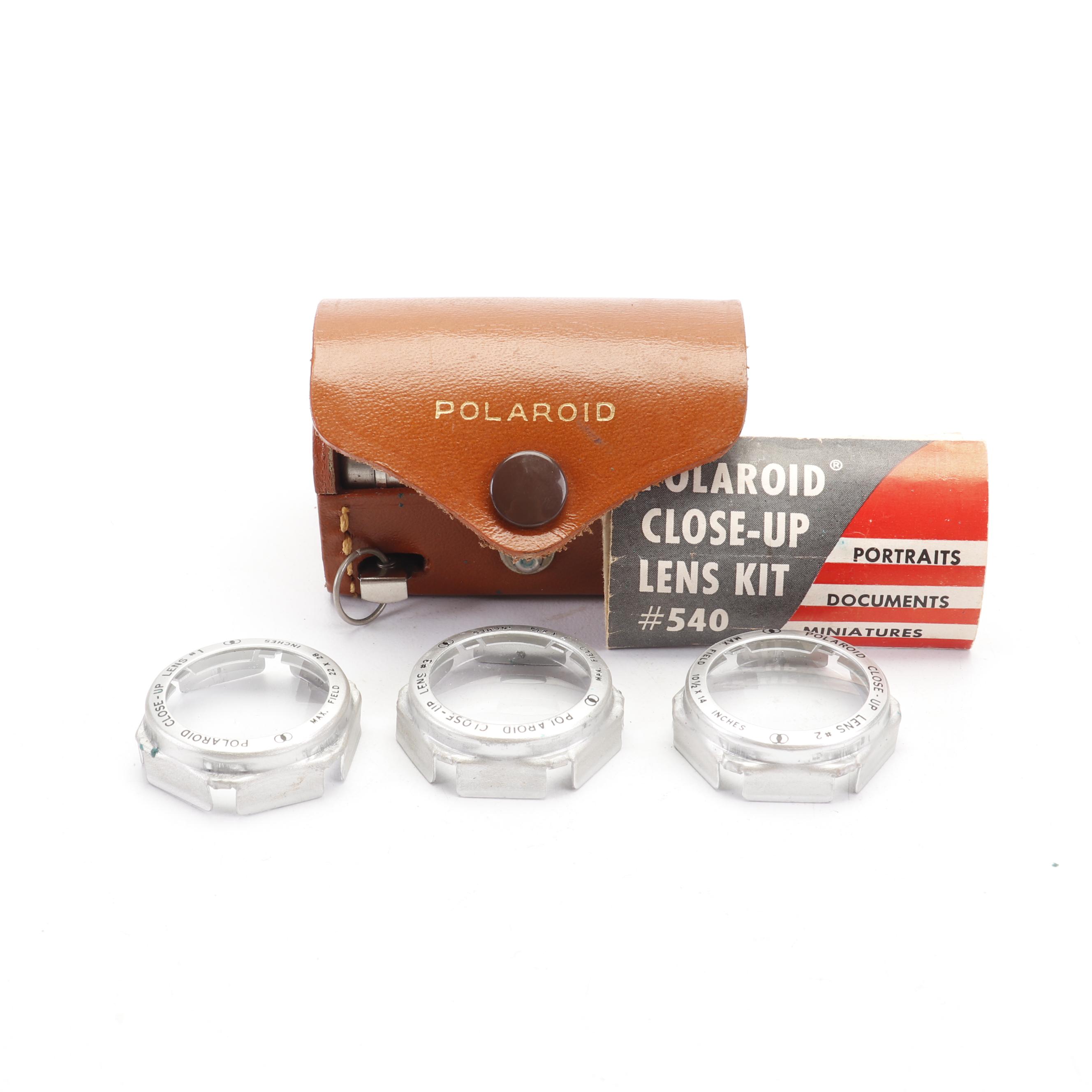 Polaroid Automatic 250 Land Camera with Folding Bellows and Accessories, 1960s