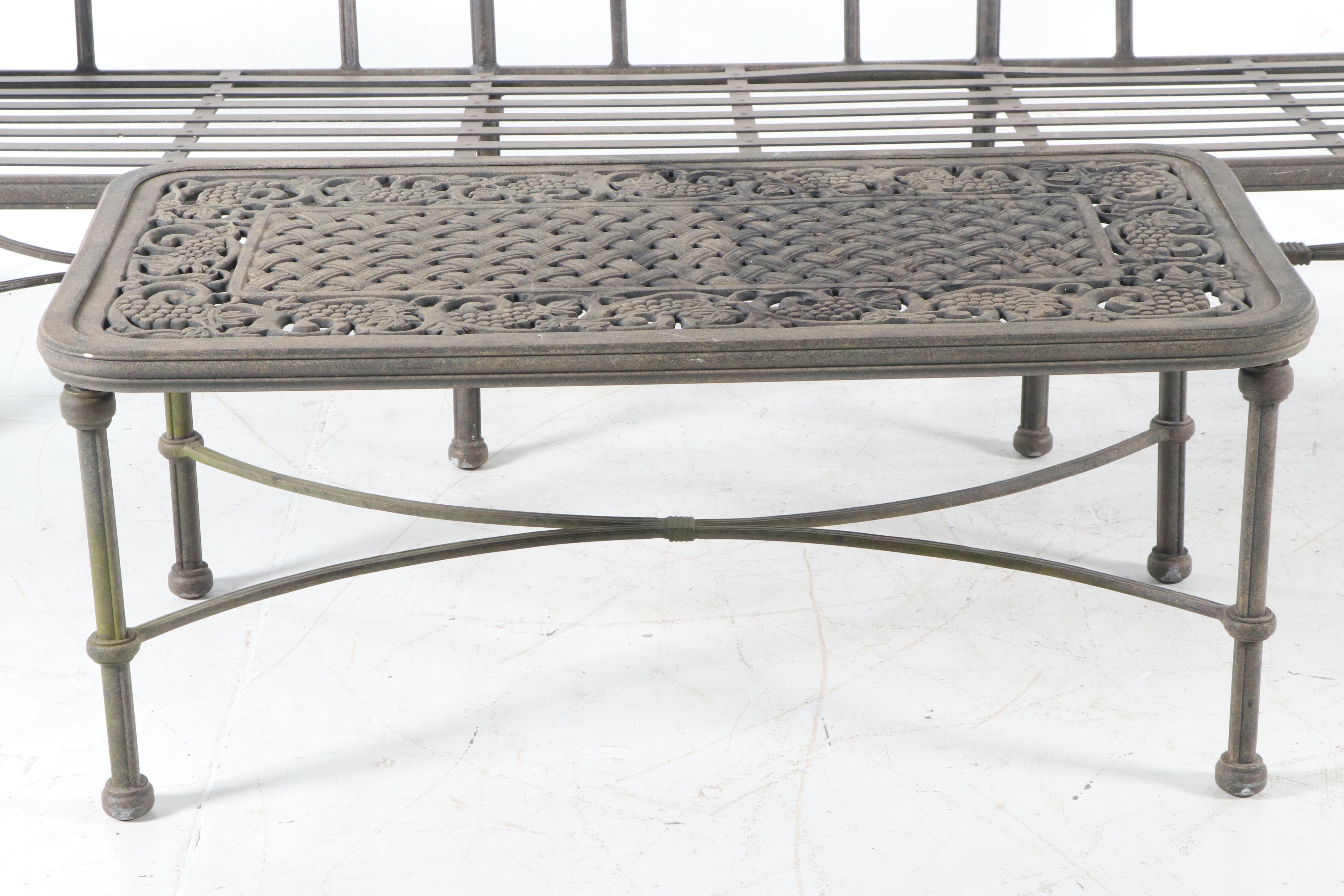 Woodard Landgrave Sofa, Coffee Table, Side Table and Chair