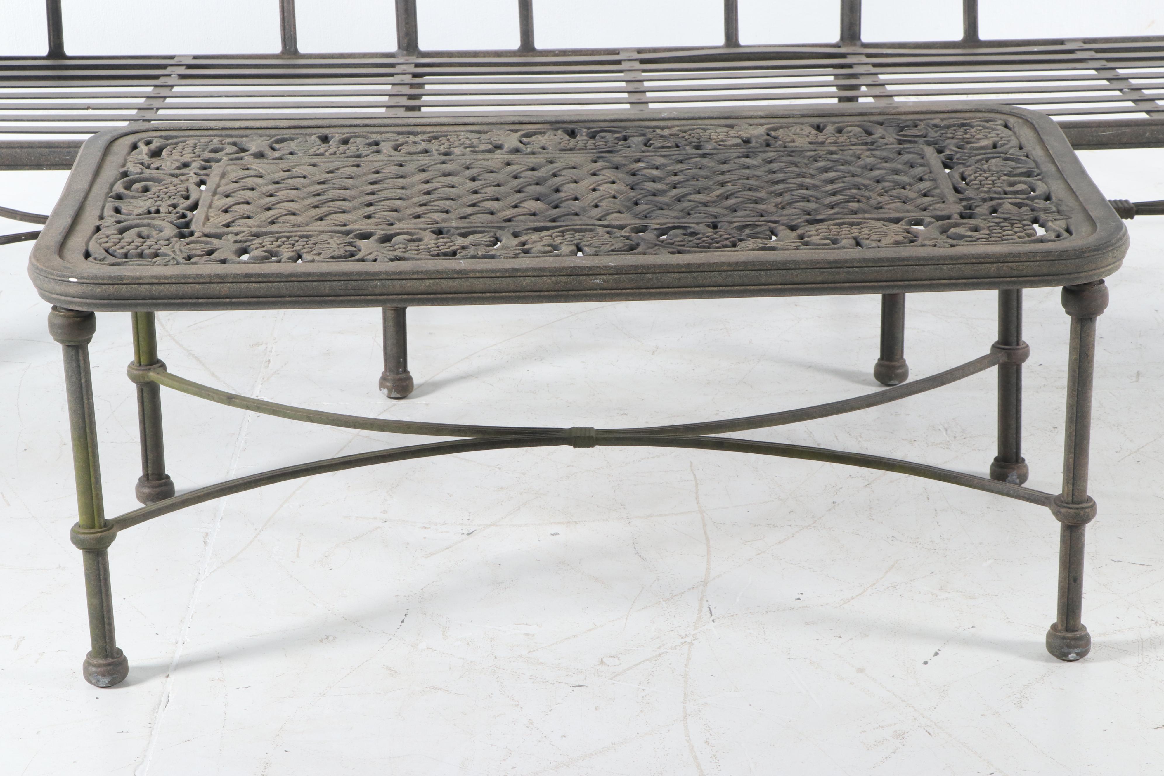 Woodard Landgrave Sofa, Coffee Table, Side Table and Chair