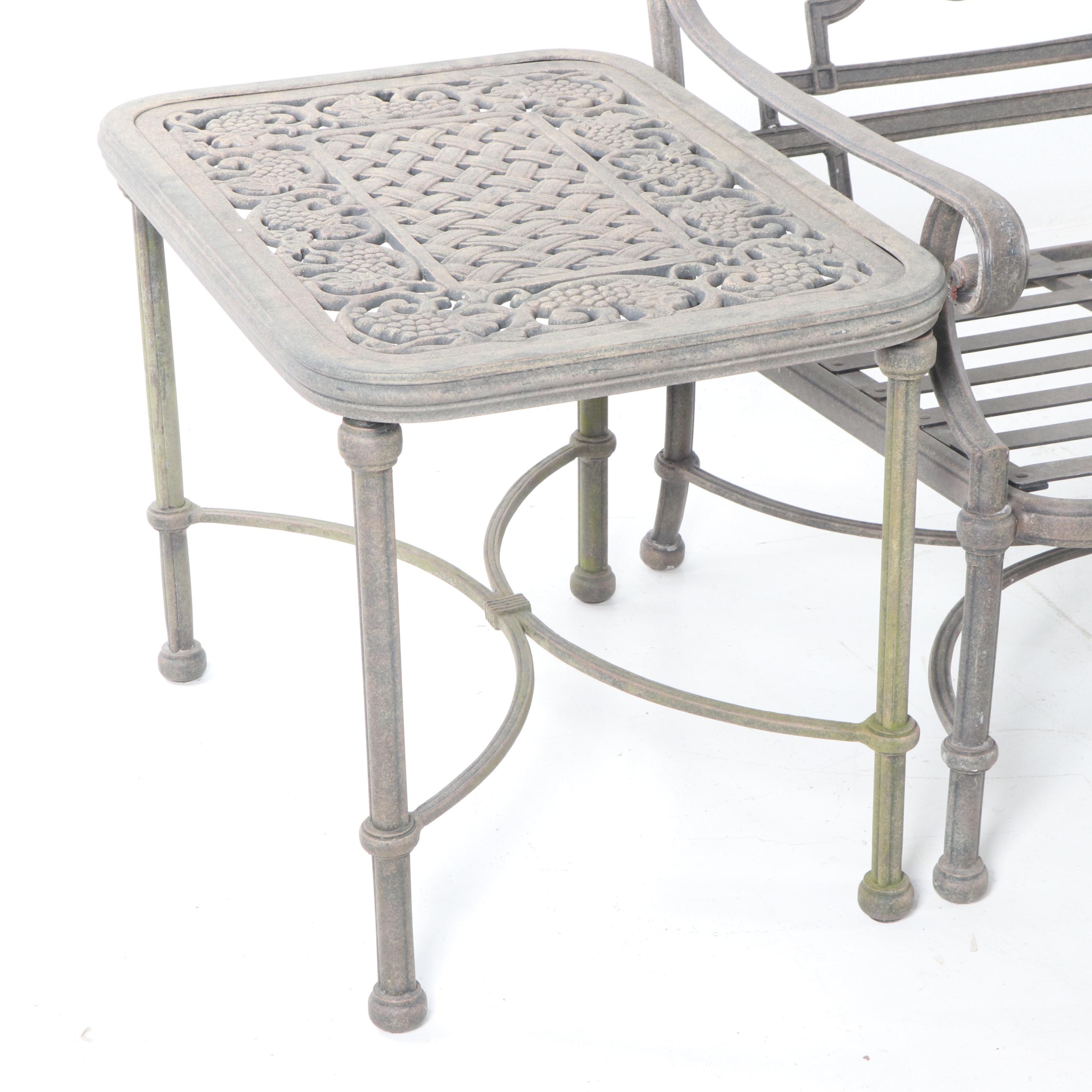 Woodard Landgrave Sofa, Coffee Table, Side Table and Chair