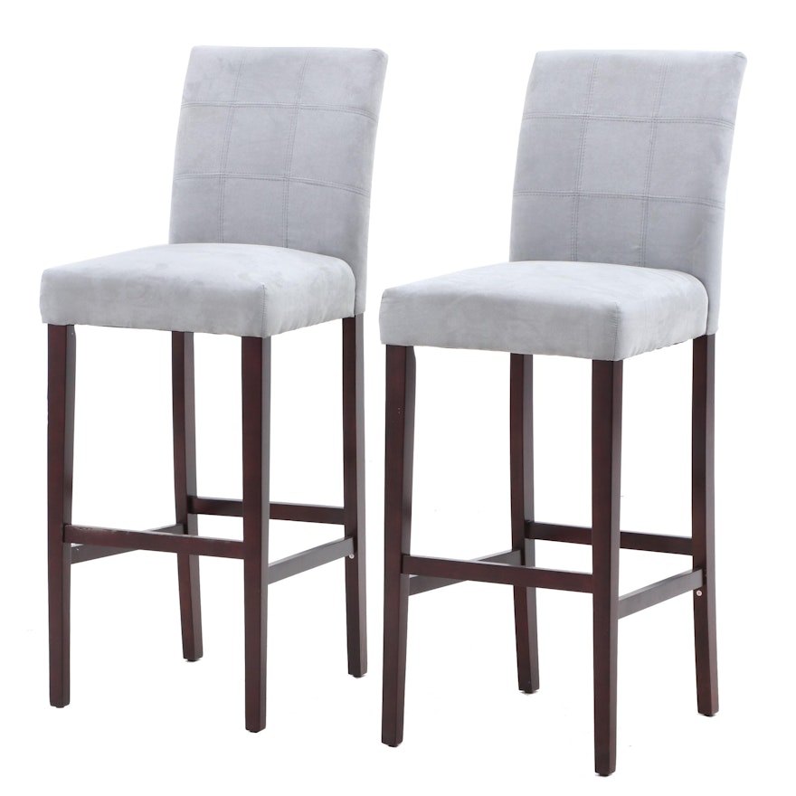 Finley Home Palazzo Microfiber Upholstered Bar Stools