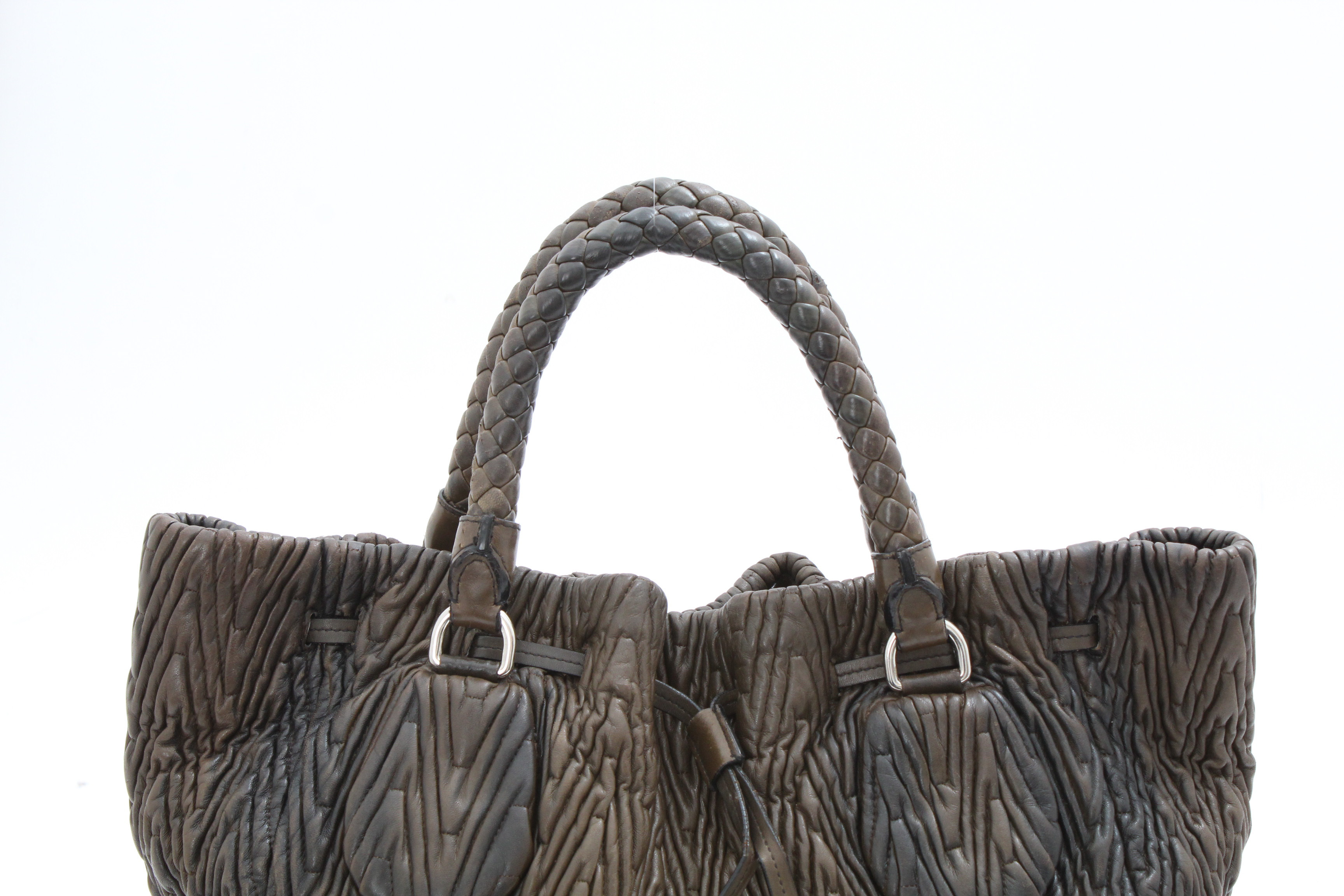 Prada Ombré Nappa Gaufre Leather Handle Satchel