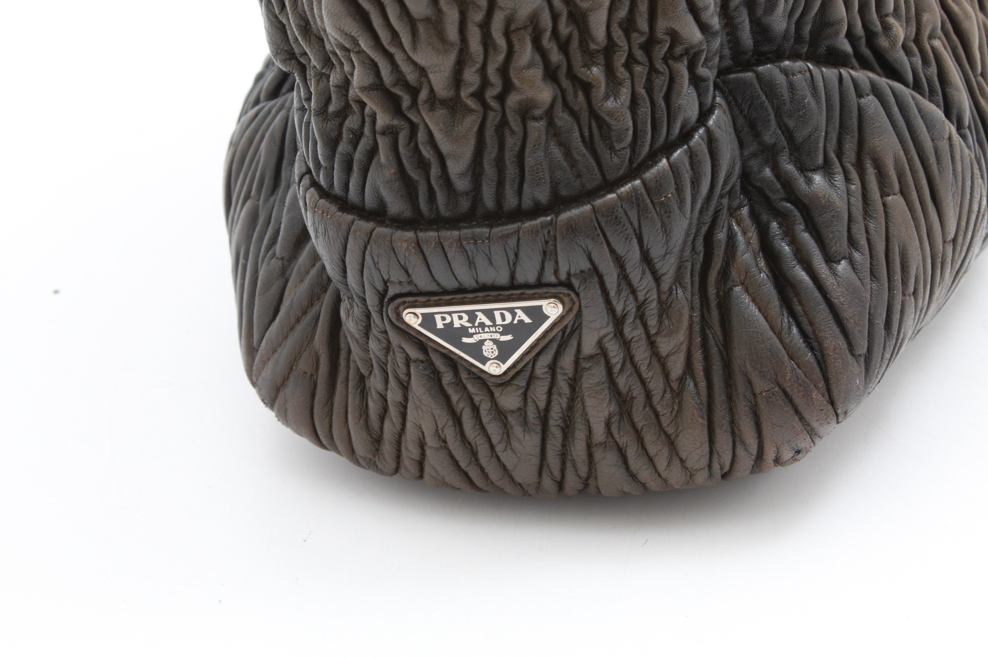 Prada Ombré Nappa Gaufre Leather Handle Satchel