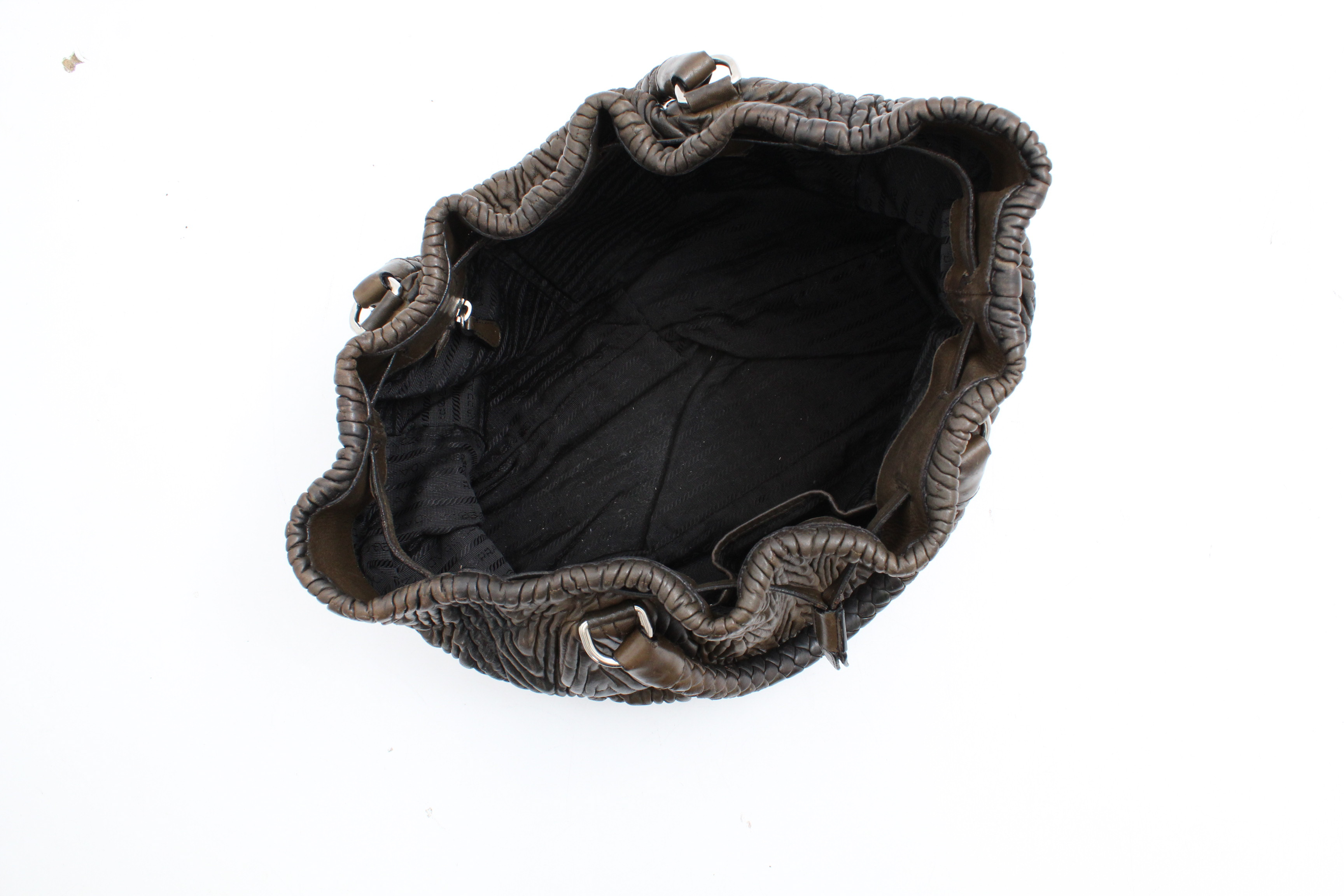 Prada Ombré Nappa Gaufre Leather Handle Satchel