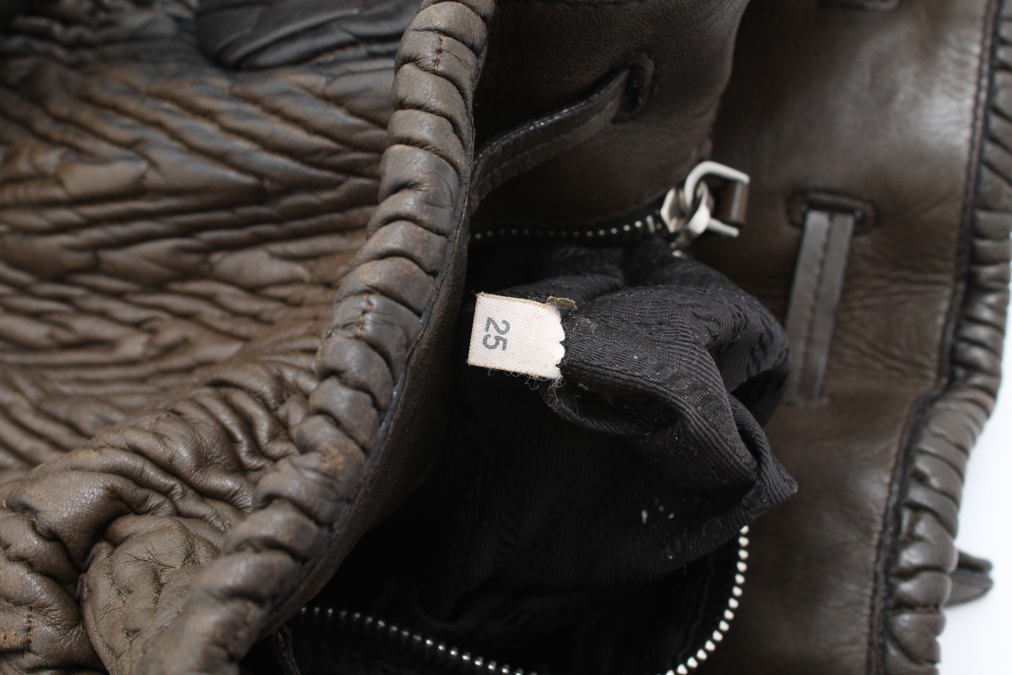 Prada Ombré Nappa Gaufre Leather Handle Satchel