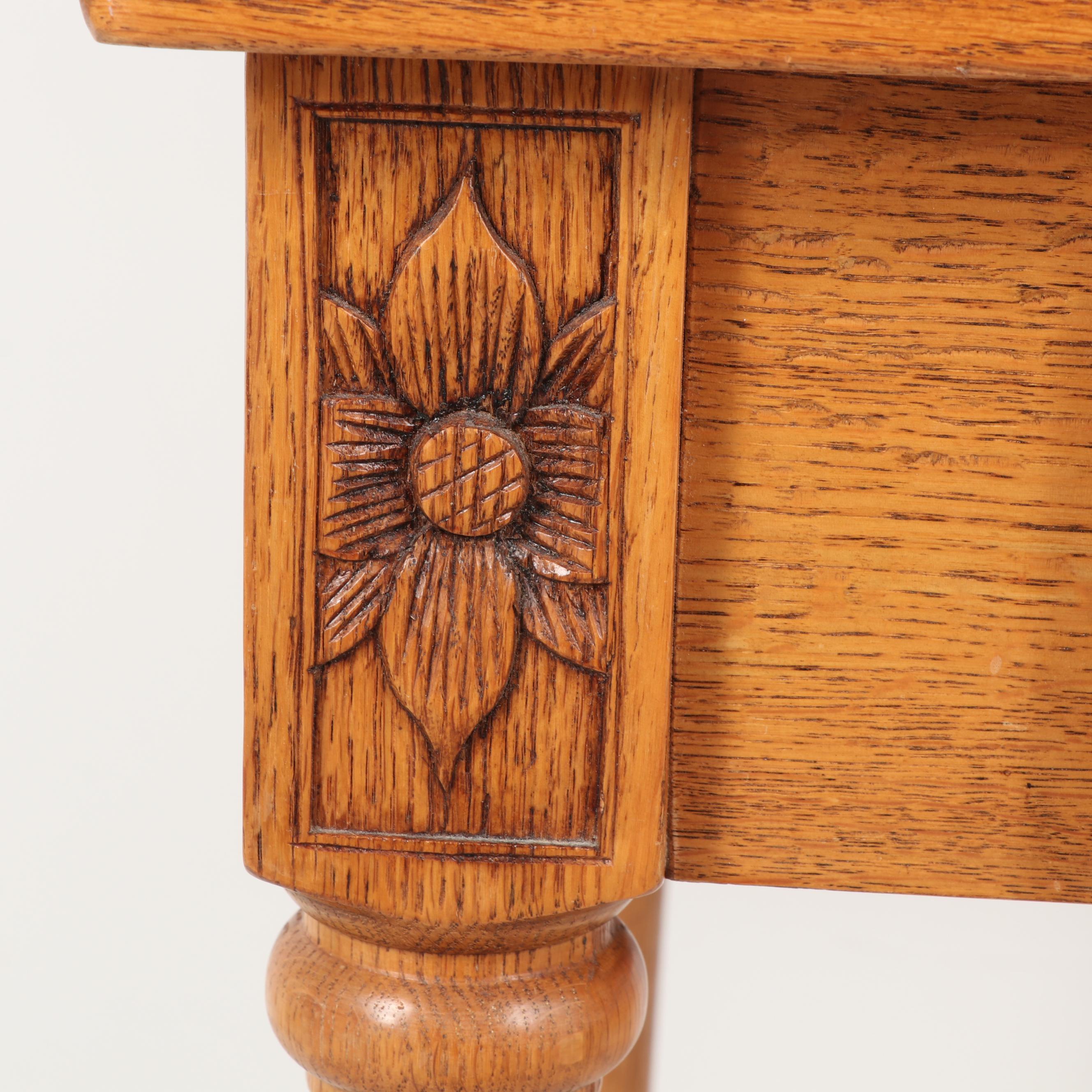 Vintage Oak Roll-Top Secretary Desk by Eagle Craft, 20th Century