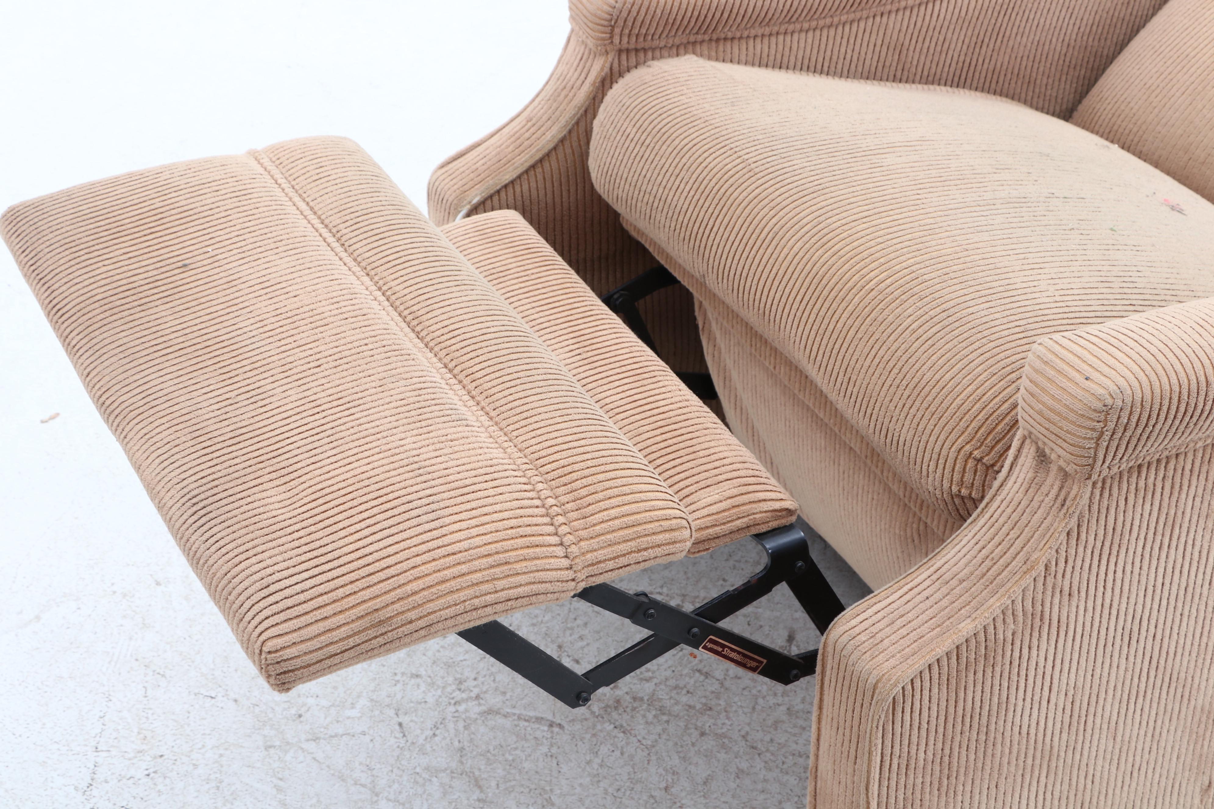 Vintage Wide Wale Corduroy"Stratolounger" Recliner From "The Old Man & The Gun"