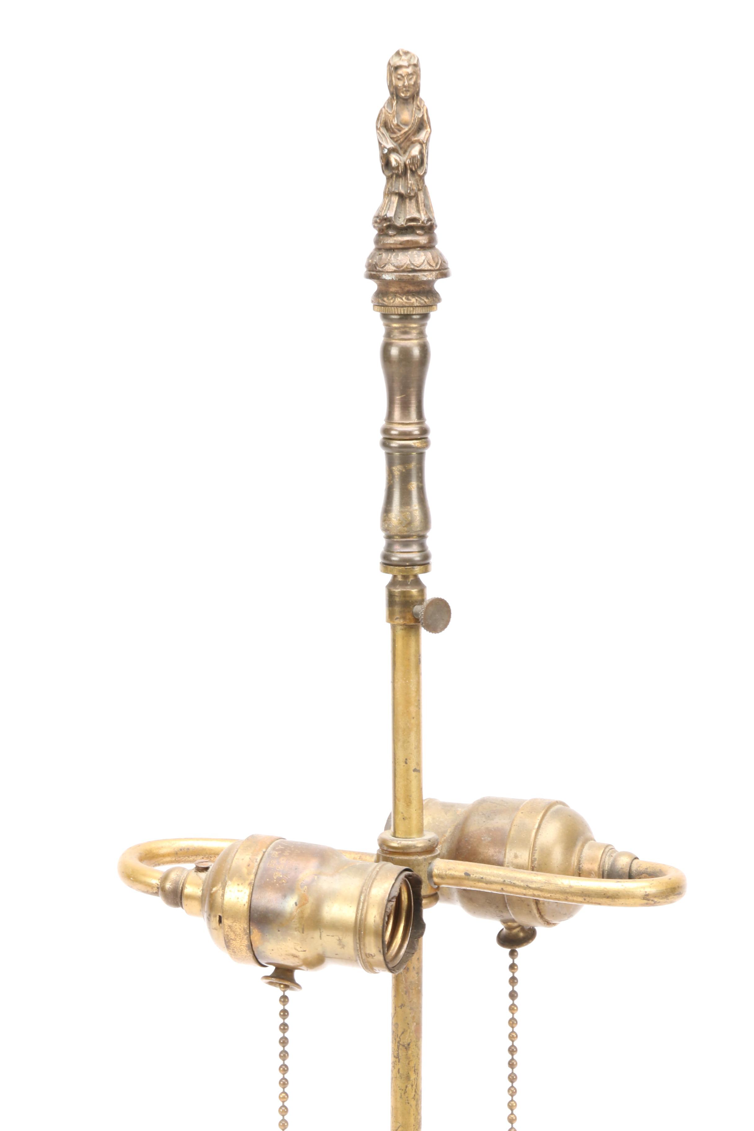 Chinese Carved Cinnabar Table Lamps, Qing Dynasty