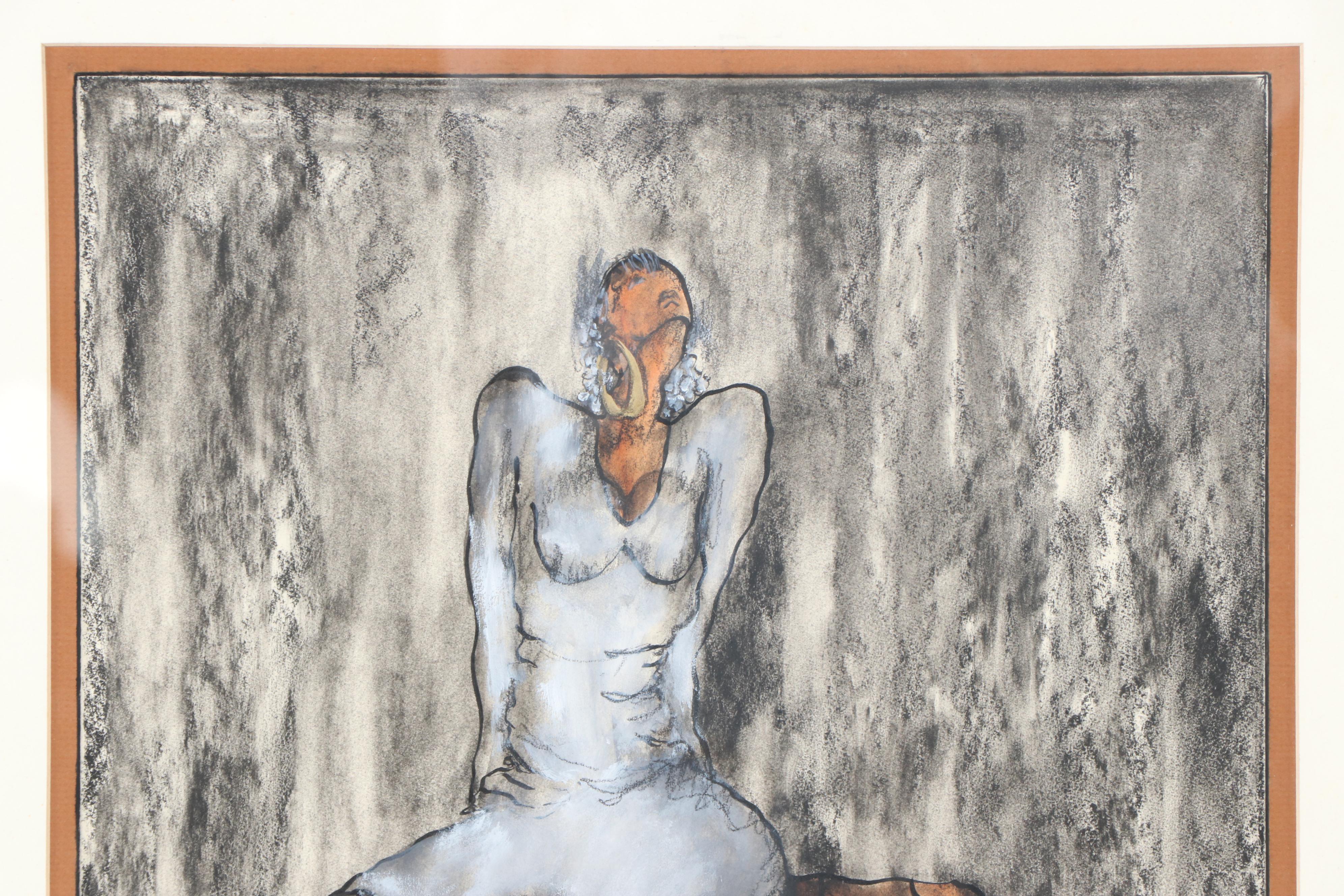 Figural Color Lithograph After Joel Gresham