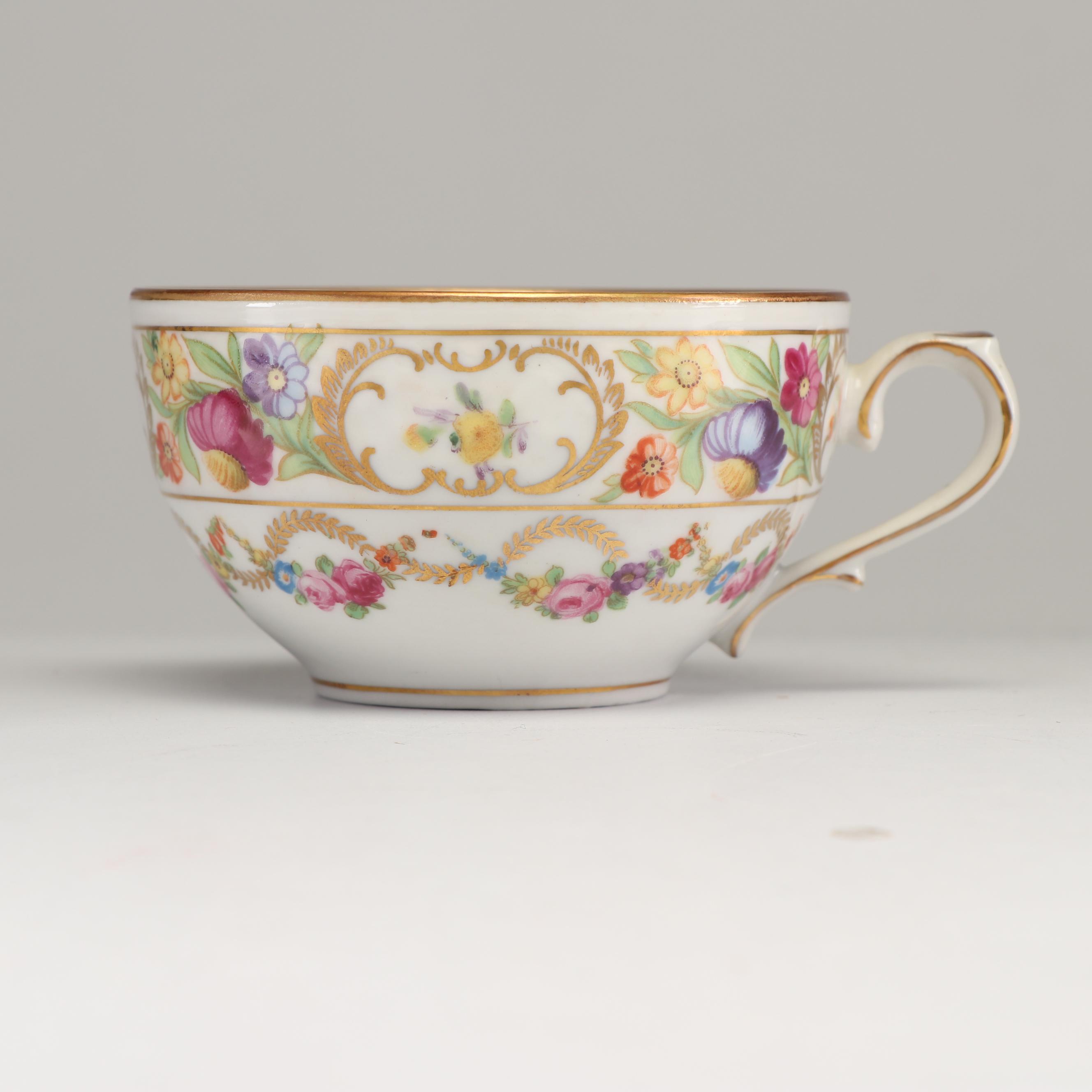 Schumann "Empress Dresden Flowers" Reticulated Porcelain Dinnerware