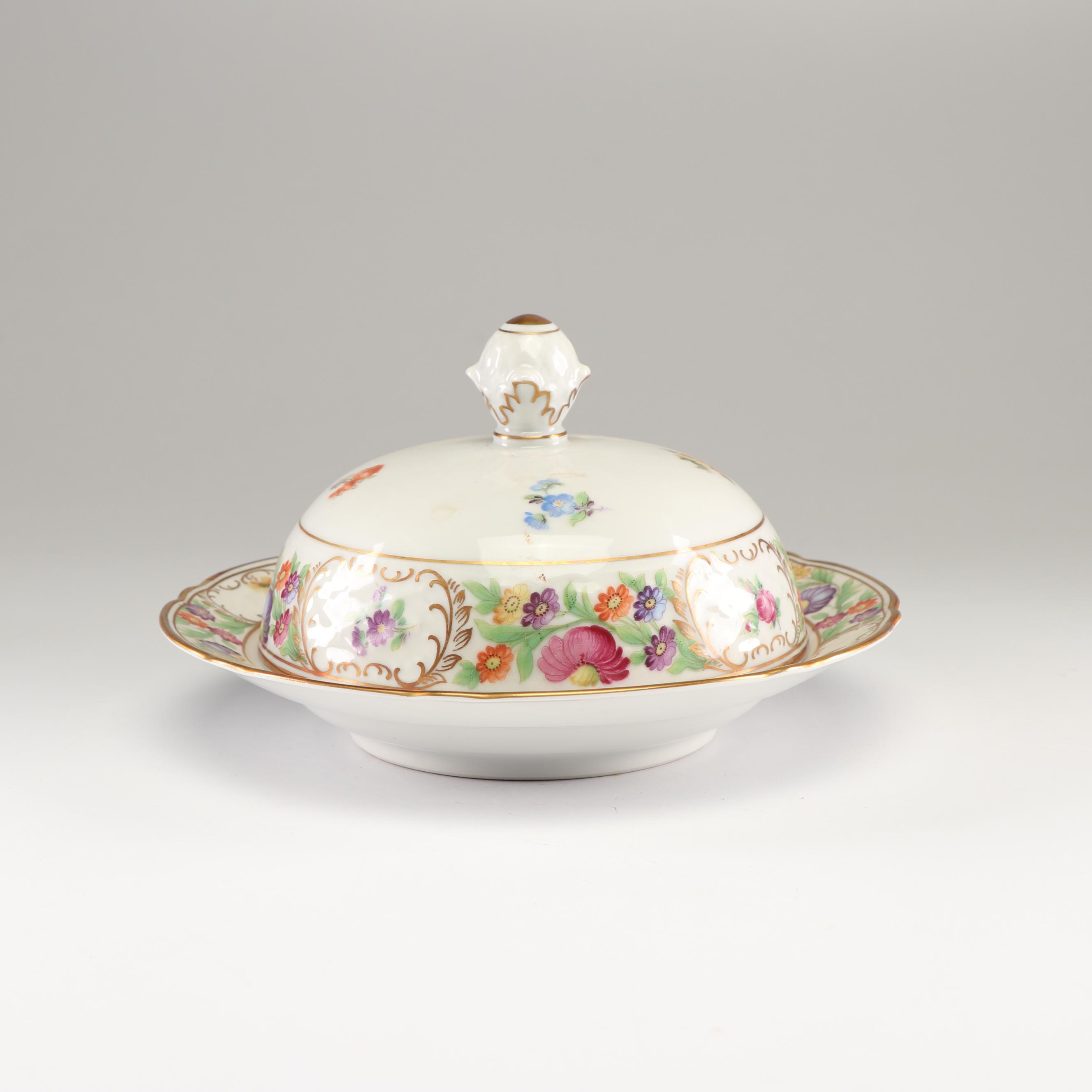 Schumann "Empress Dresden Flowers" Reticulated Porcelain Dinnerware