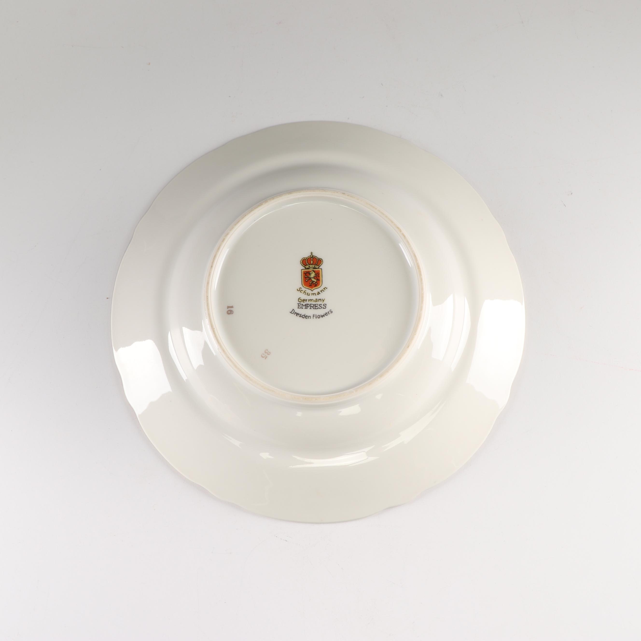 Schumann "Empress Dresden Flowers" Reticulated Porcelain Dinnerware