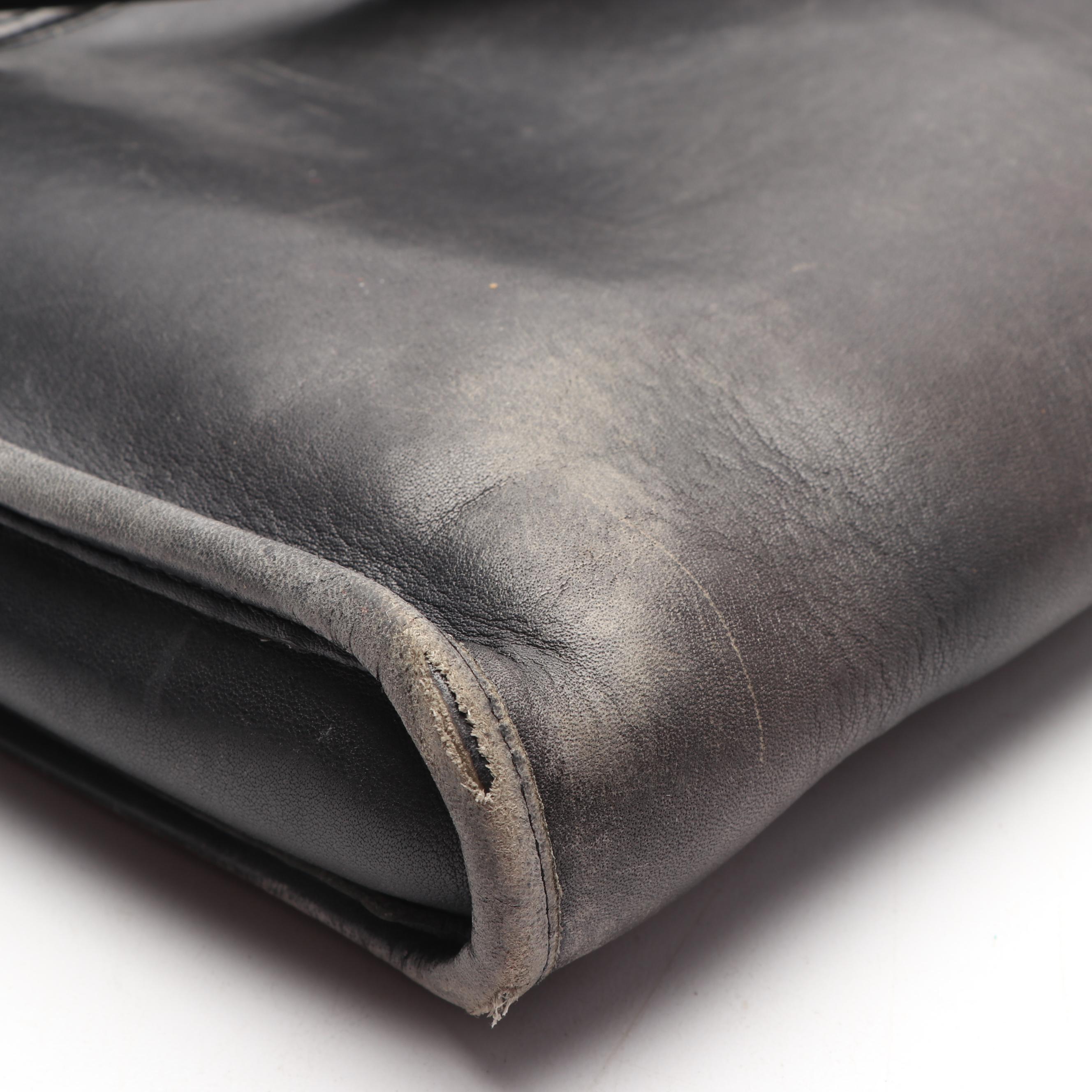 Bonnie Cashin for Coach Black Leather Tote Bag, 1970s Vintage