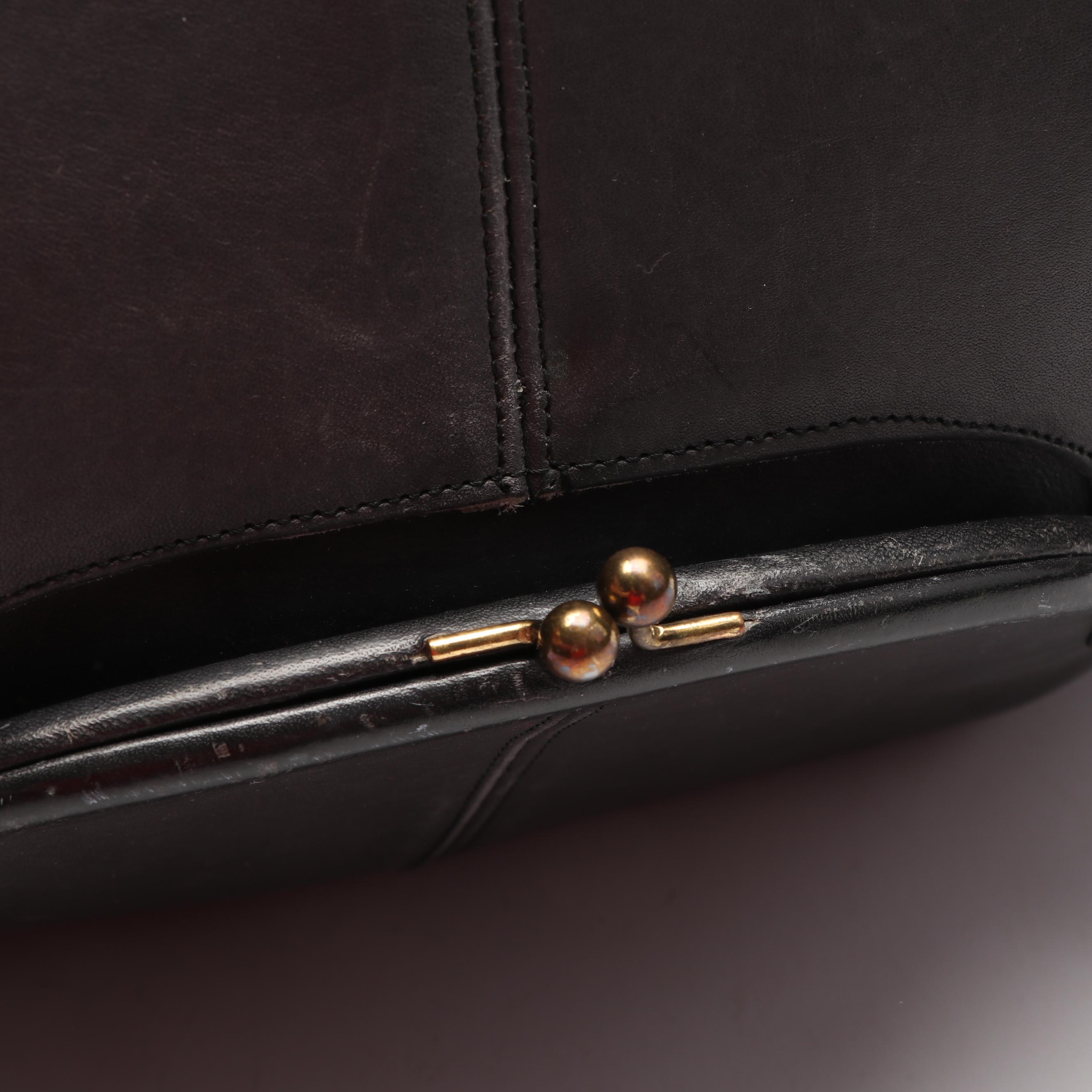 Bonnie Cashin for Coach Black Leather Tote Bag, 1970s Vintage