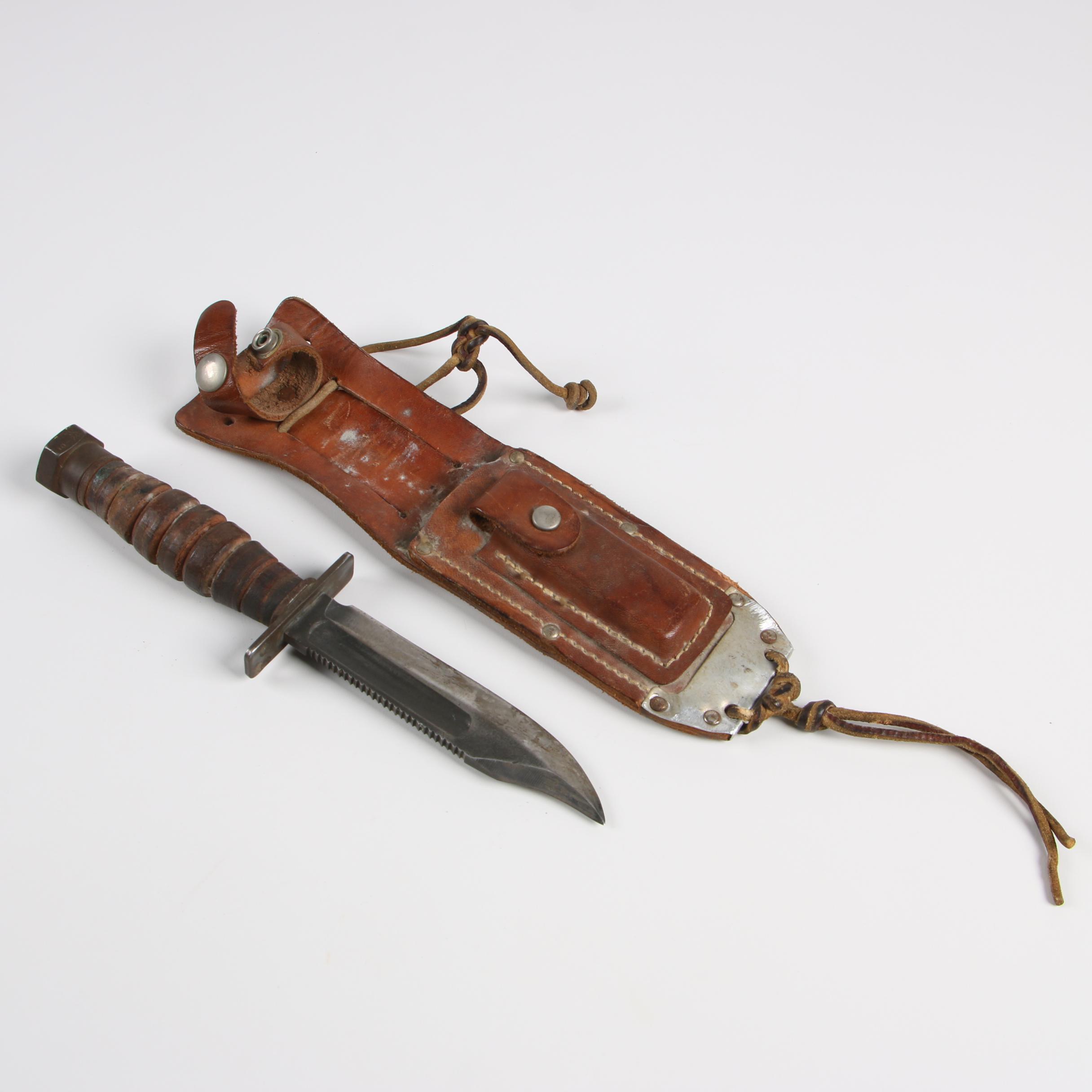 Vietnam Era US Military Ontario 10-76 Pilots Combat/Survival Knife with Sheath