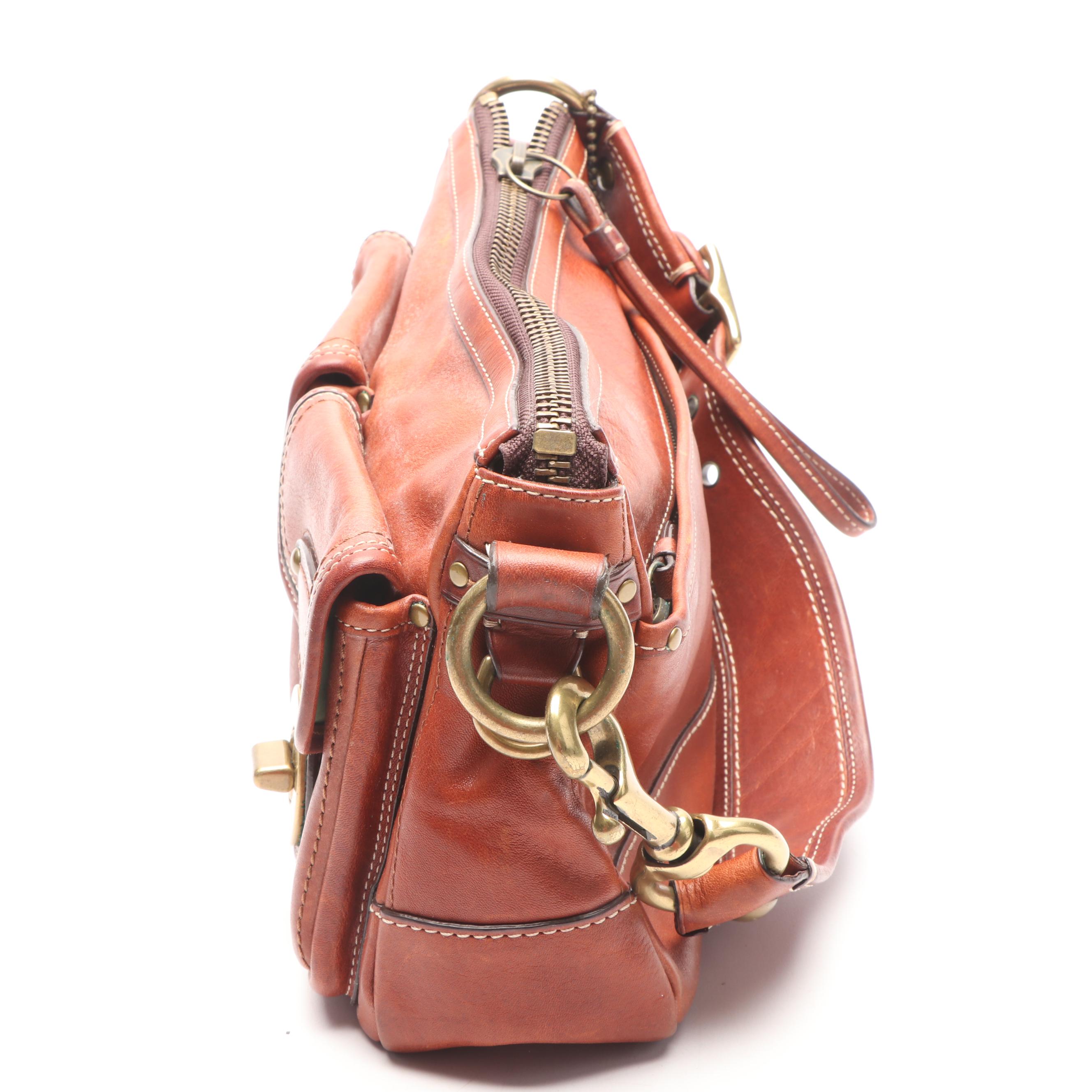 Coach 65th Anniversary Mandy Legacy Leather Shoulder Bag in Whiskey