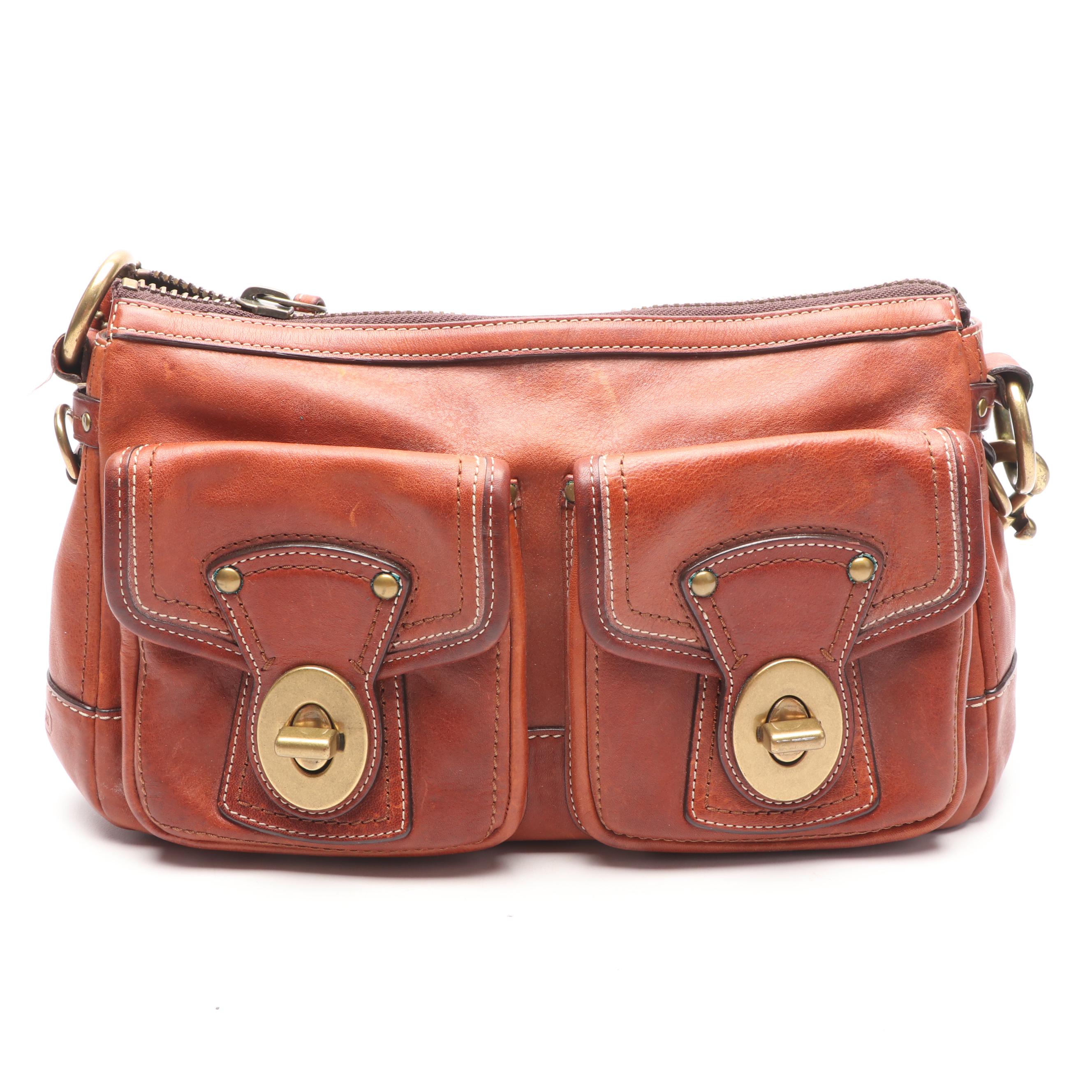 Coach 65th Anniversary Mandy Legacy Leather Shoulder Bag in Whiskey