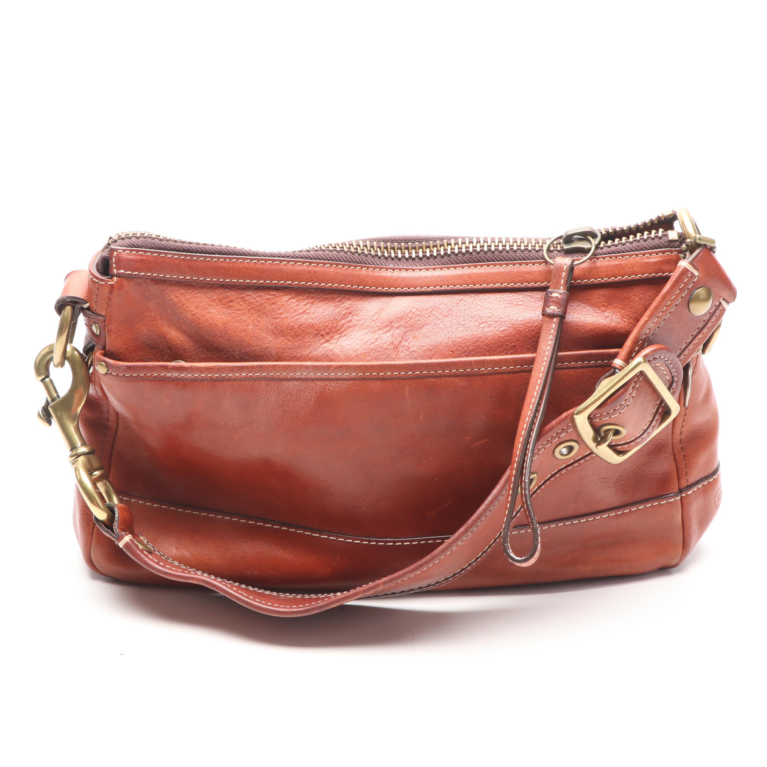Coach 65th Anniversary Mandy Legacy Leather Shoulder Bag in Whiskey