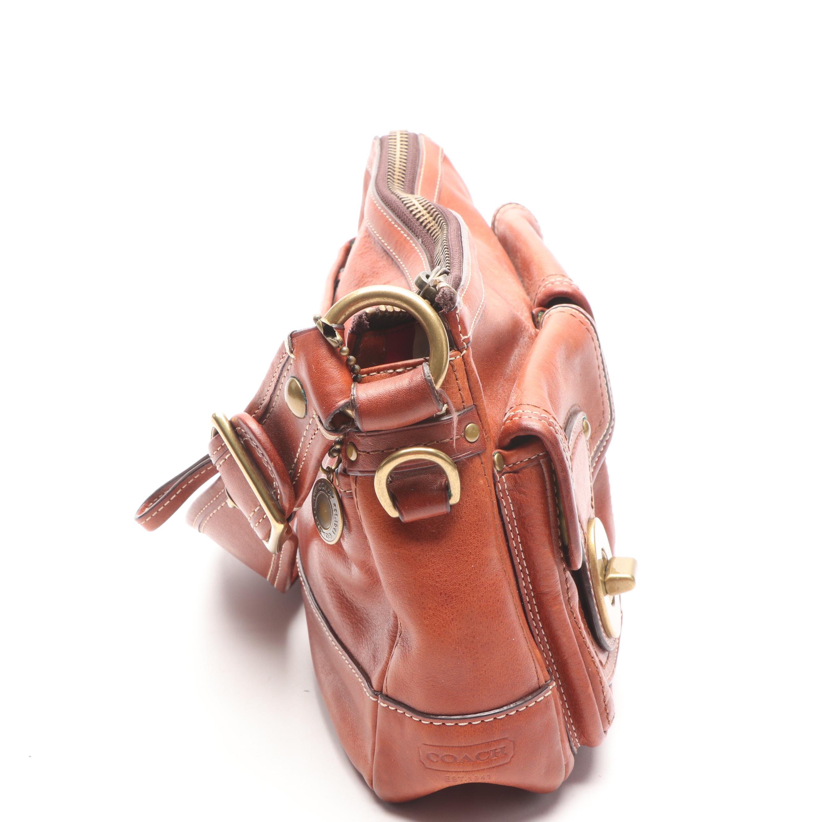 Coach 65th Anniversary Mandy Legacy Leather Shoulder Bag in Whiskey