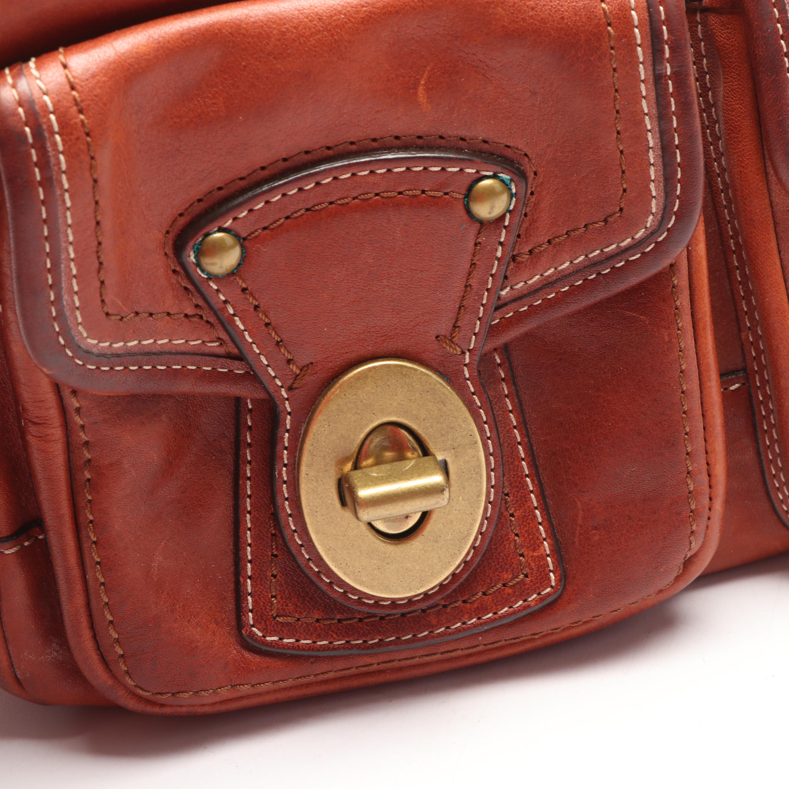 Coach 65th Anniversary Mandy Legacy Leather Shoulder Bag in Whiskey