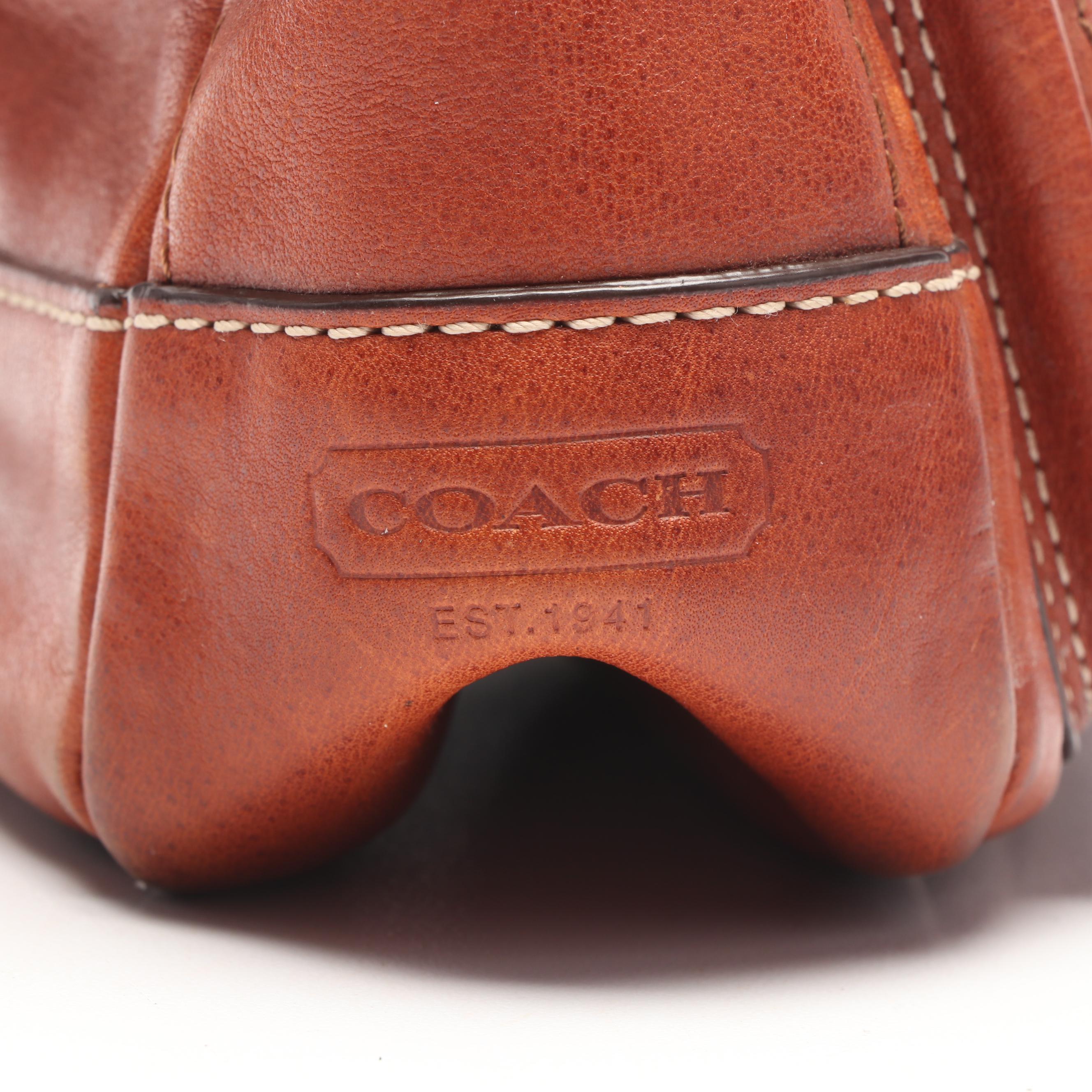 Coach 65th Anniversary Mandy Legacy Leather Shoulder Bag in Whiskey