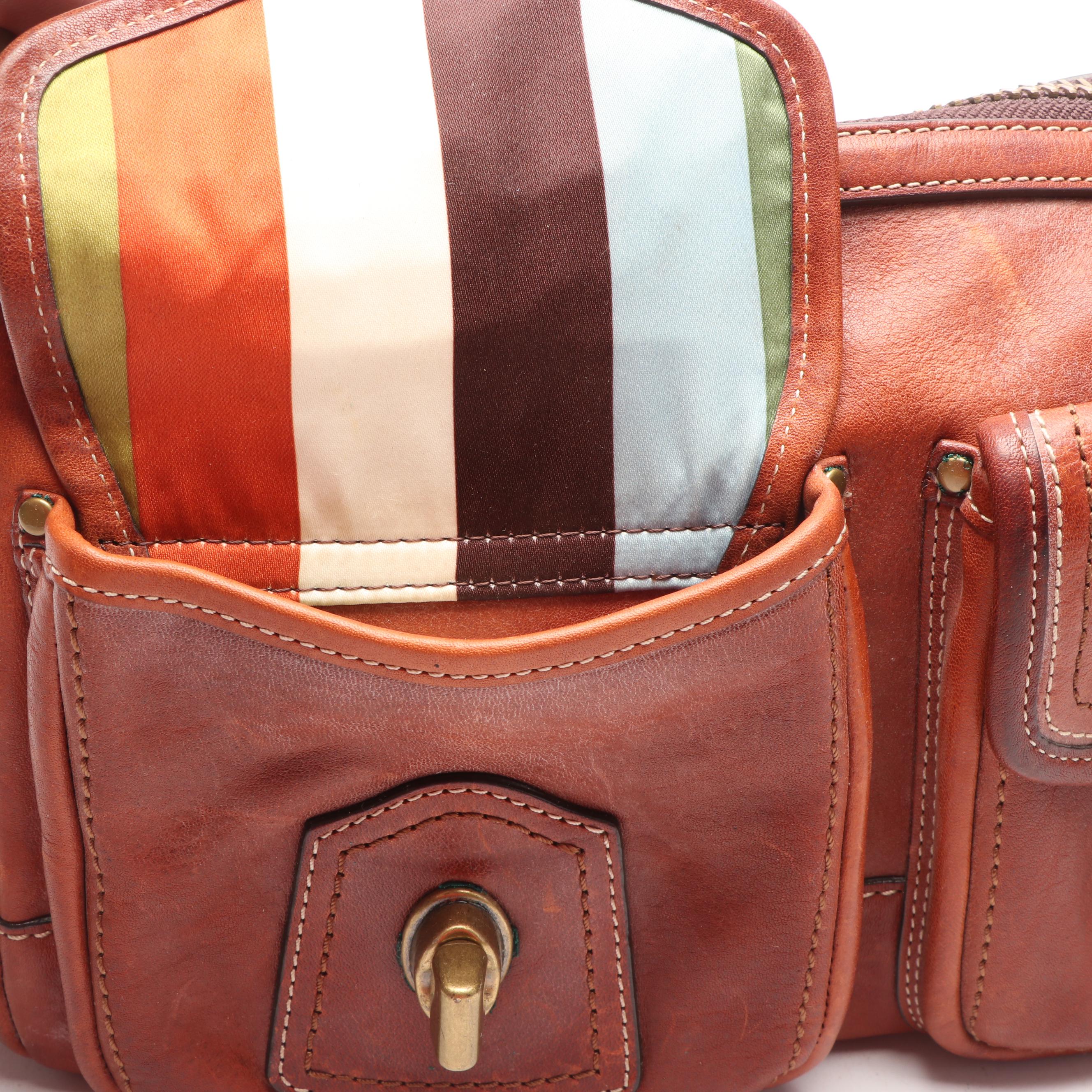 Coach 65th Anniversary Mandy Legacy Leather Shoulder Bag in Whiskey