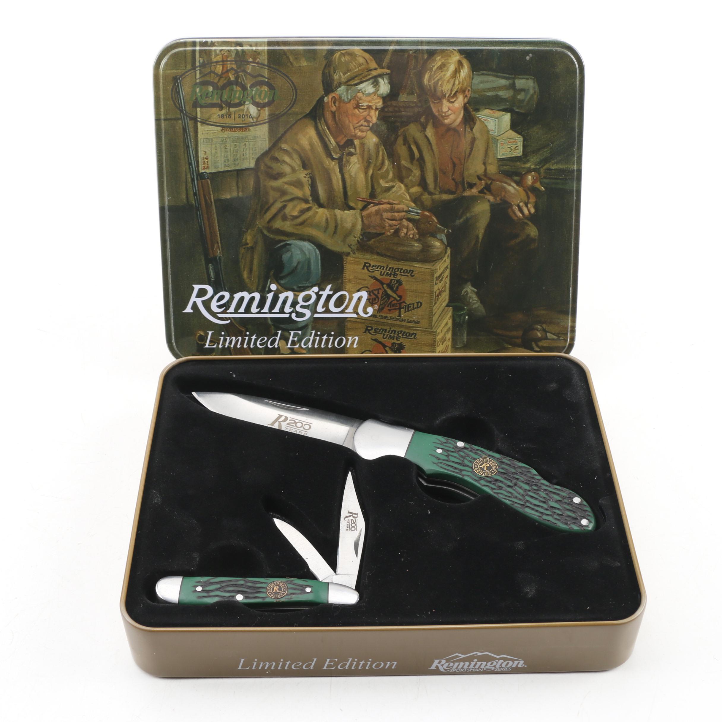 Remington Limited Edition 200 Years "Sportsman Series" Folding Knife Set, 2016