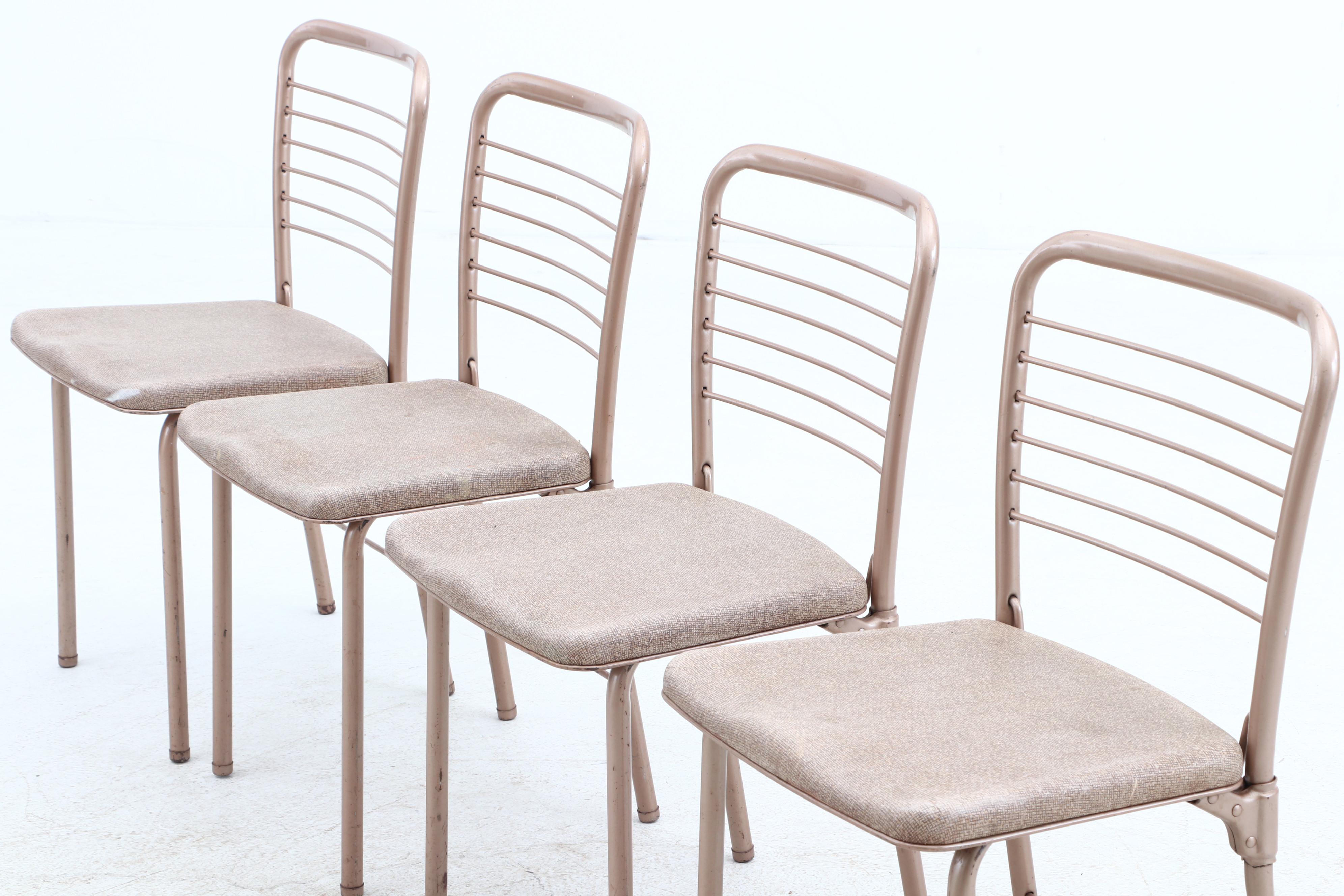 Vintage Cosco "Fashion Fold" Metal Folding Chairs From "The Old Man & The Gun"