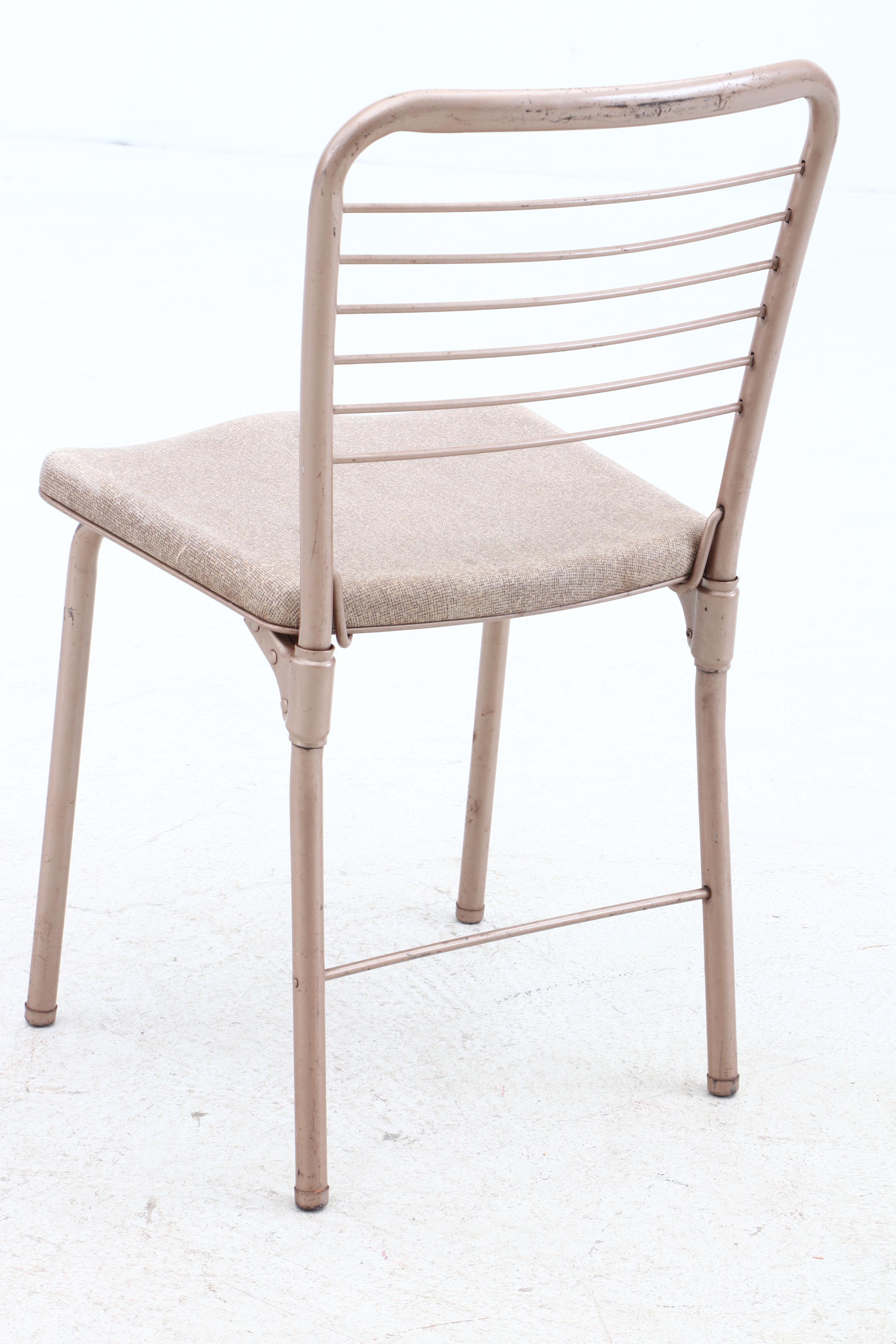 Vintage Cosco "Fashion Fold" Metal Folding Chairs From "The Old Man & The Gun"