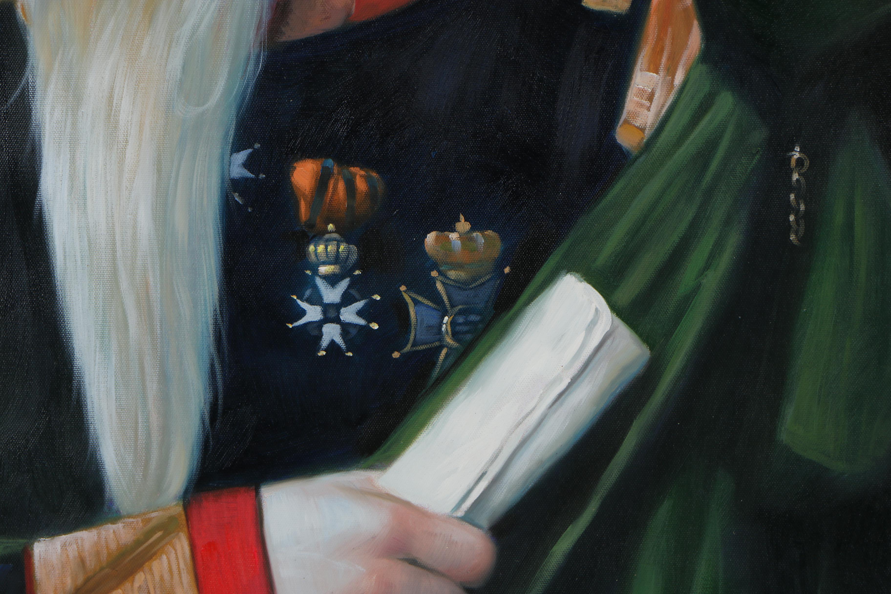 Oil Painting Portrait of Anthropomorphic Goat