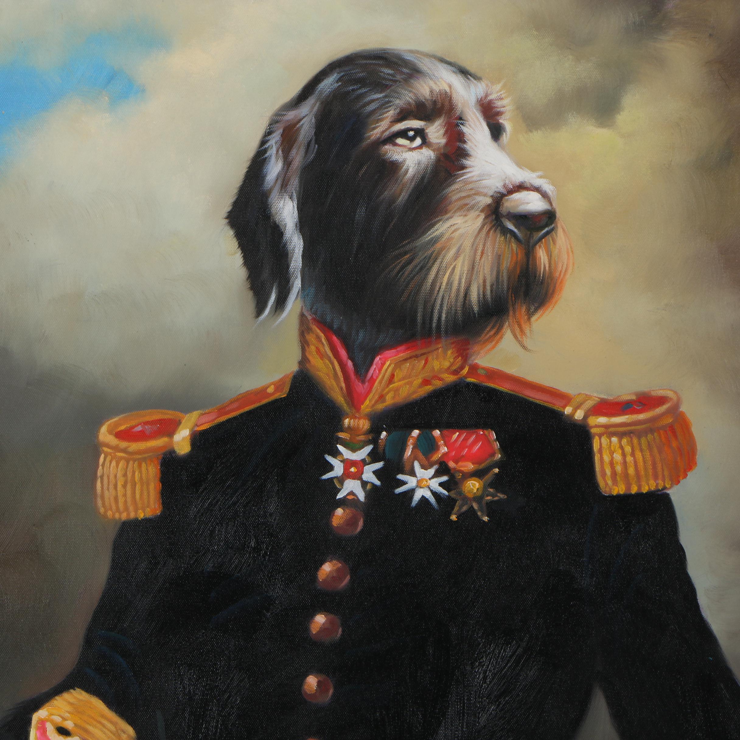 Oil Painting Portrait of Anthropomorphic Dog
