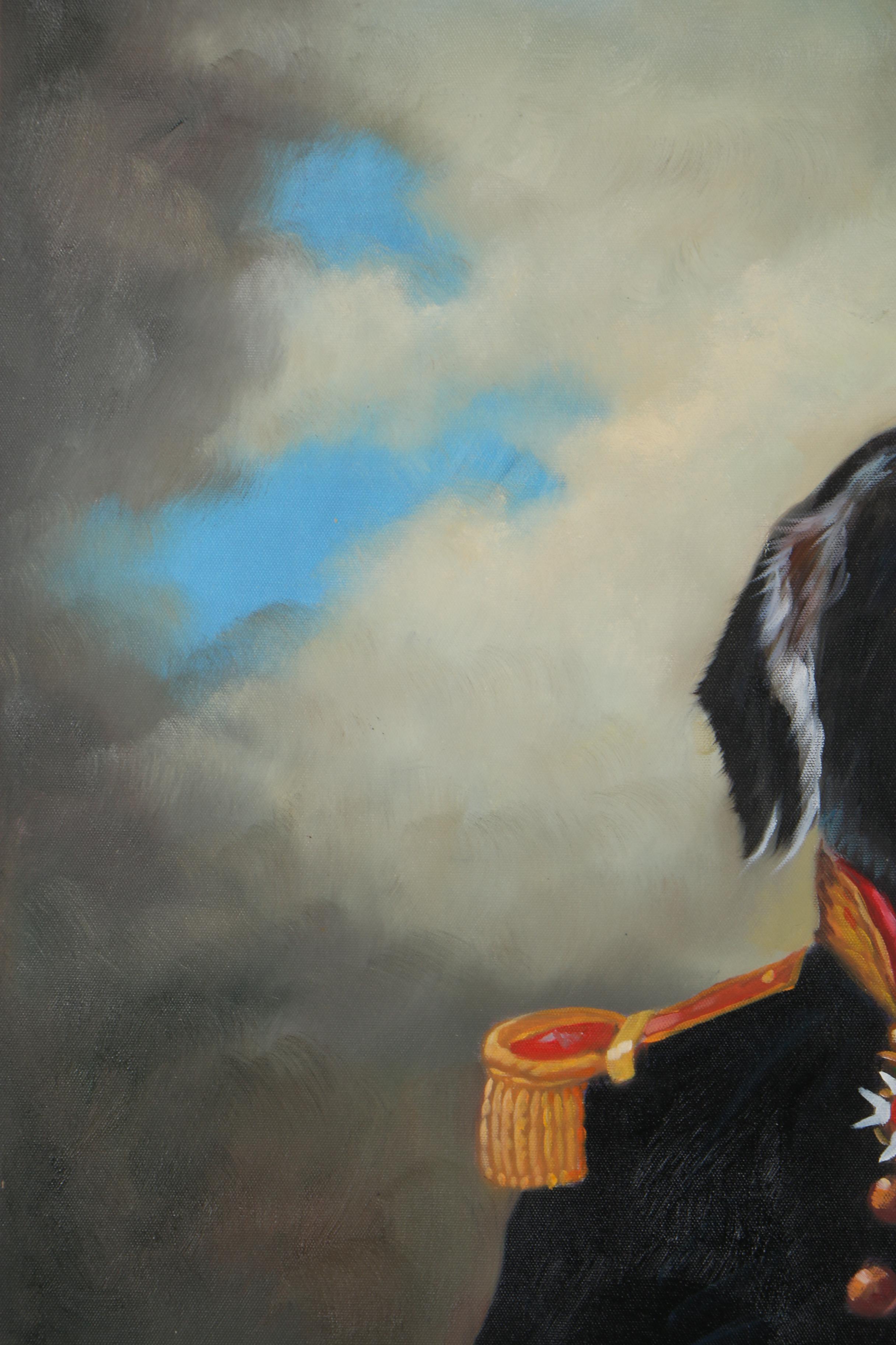 Oil Painting Portrait of Anthropomorphic Dog