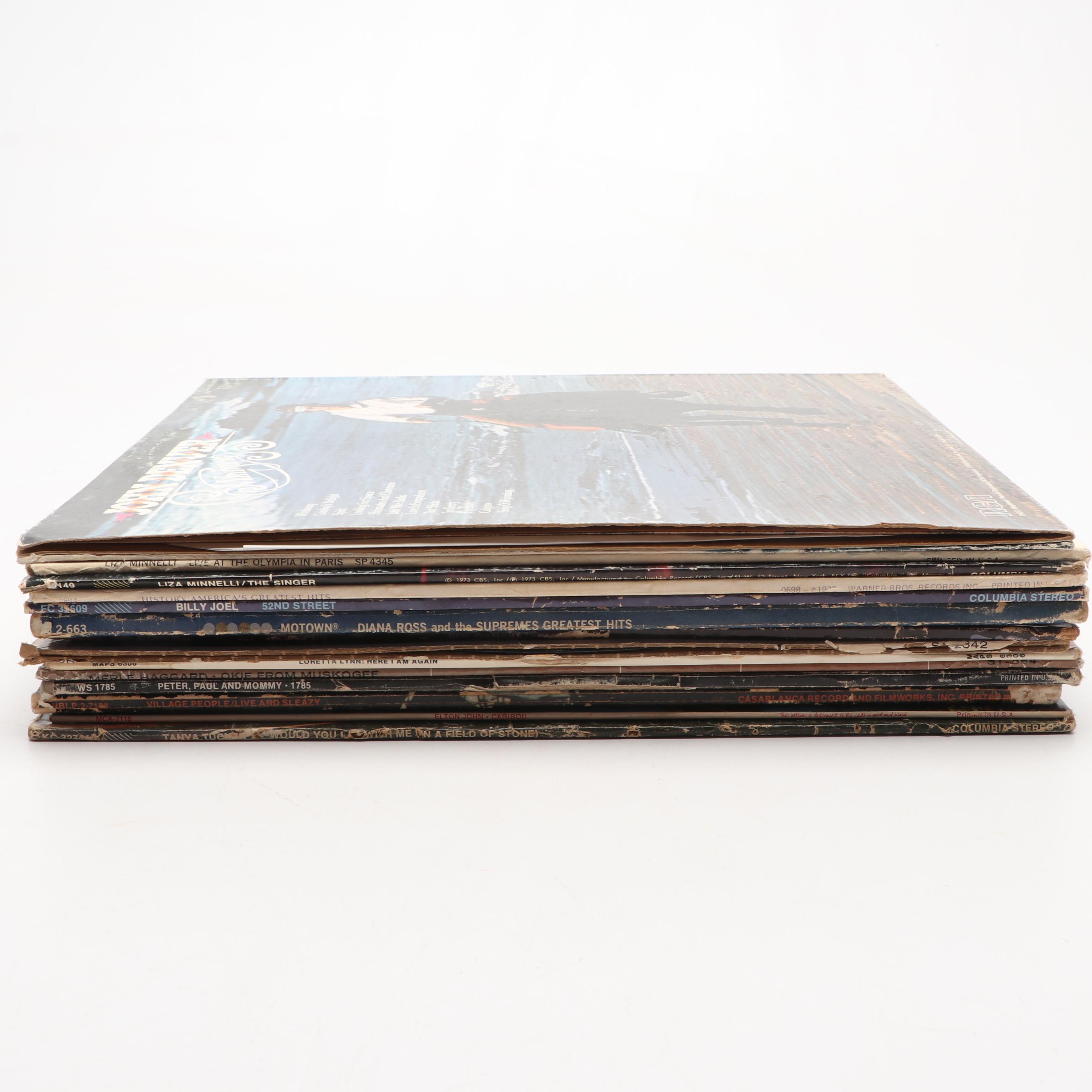 Record ALbums Including Elton John, Liza Minnelli and Village People