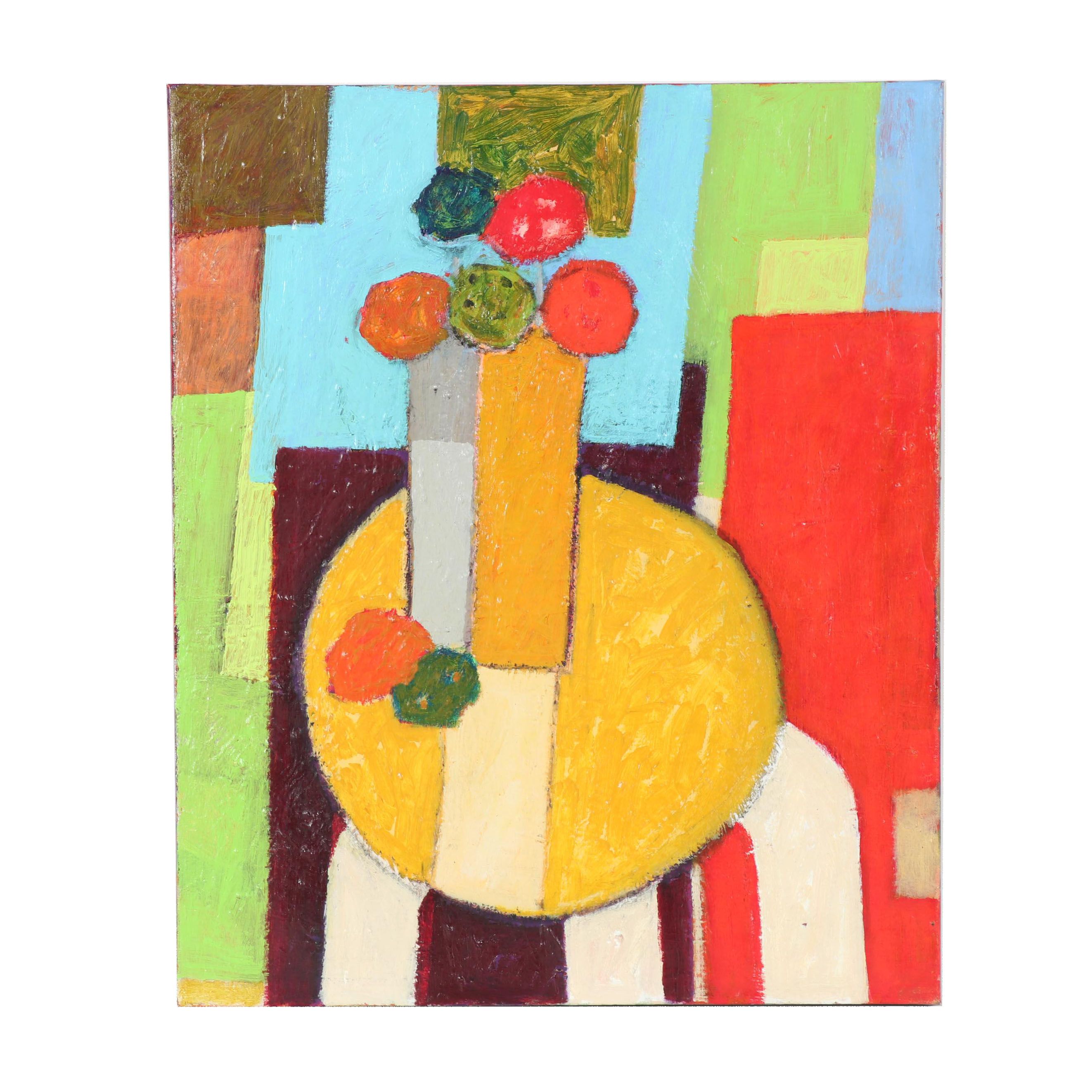 21st Century Abstract Still Life Oil Painting