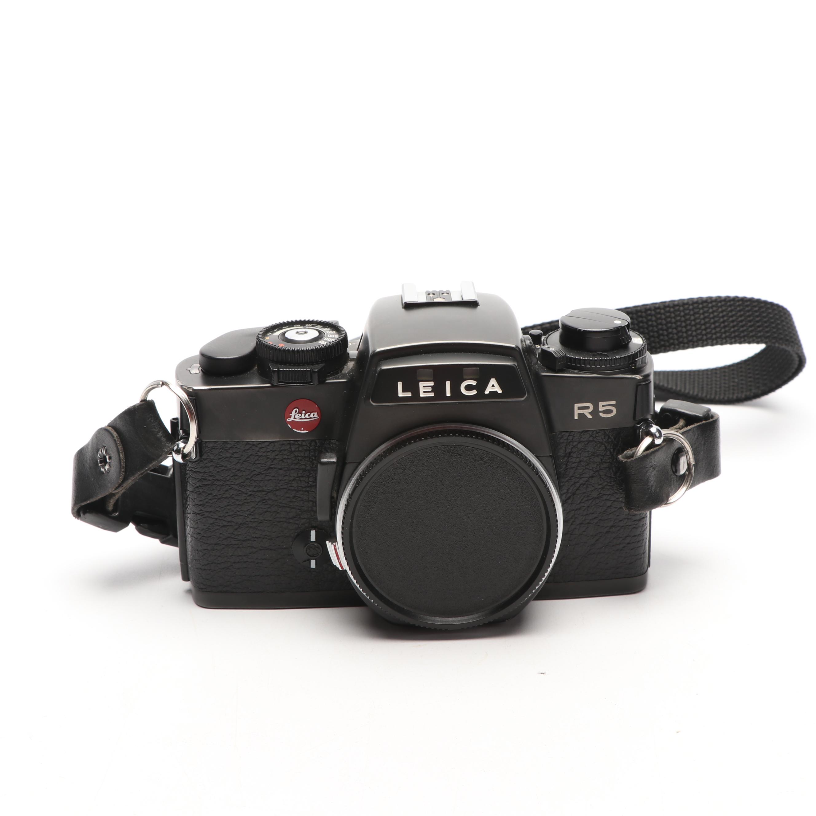 Leica R5 Camera with Tiffen 55mm 812 Lens and Accessories
