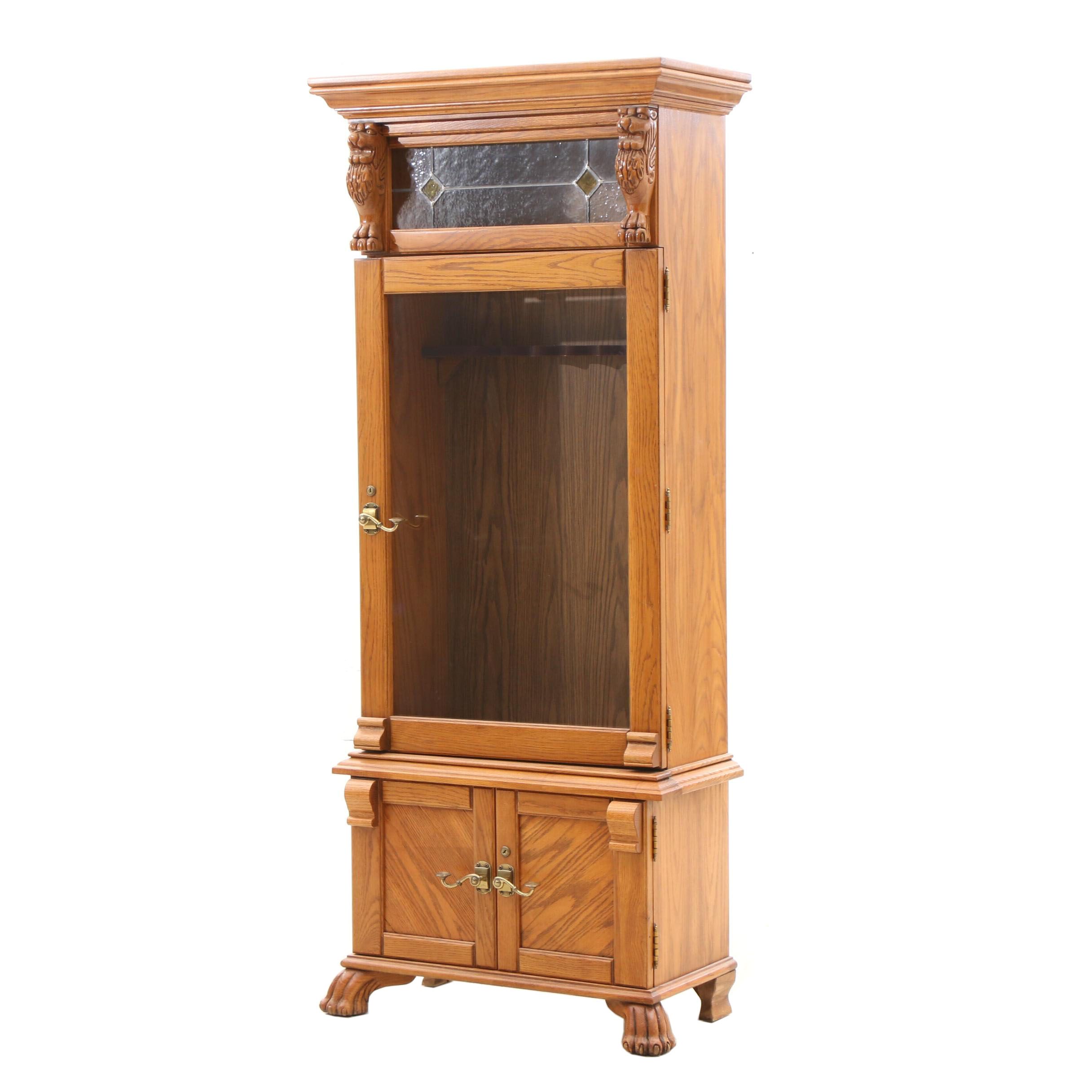 Illuminated Pulaski Gun Cabinets in Oak