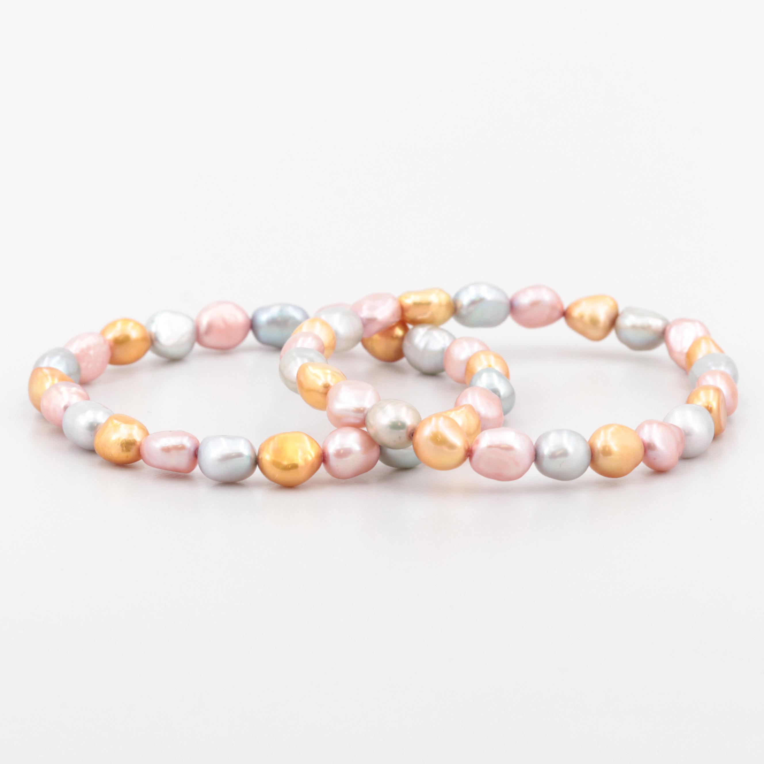 Cultured Pearl Expandable Bracelets