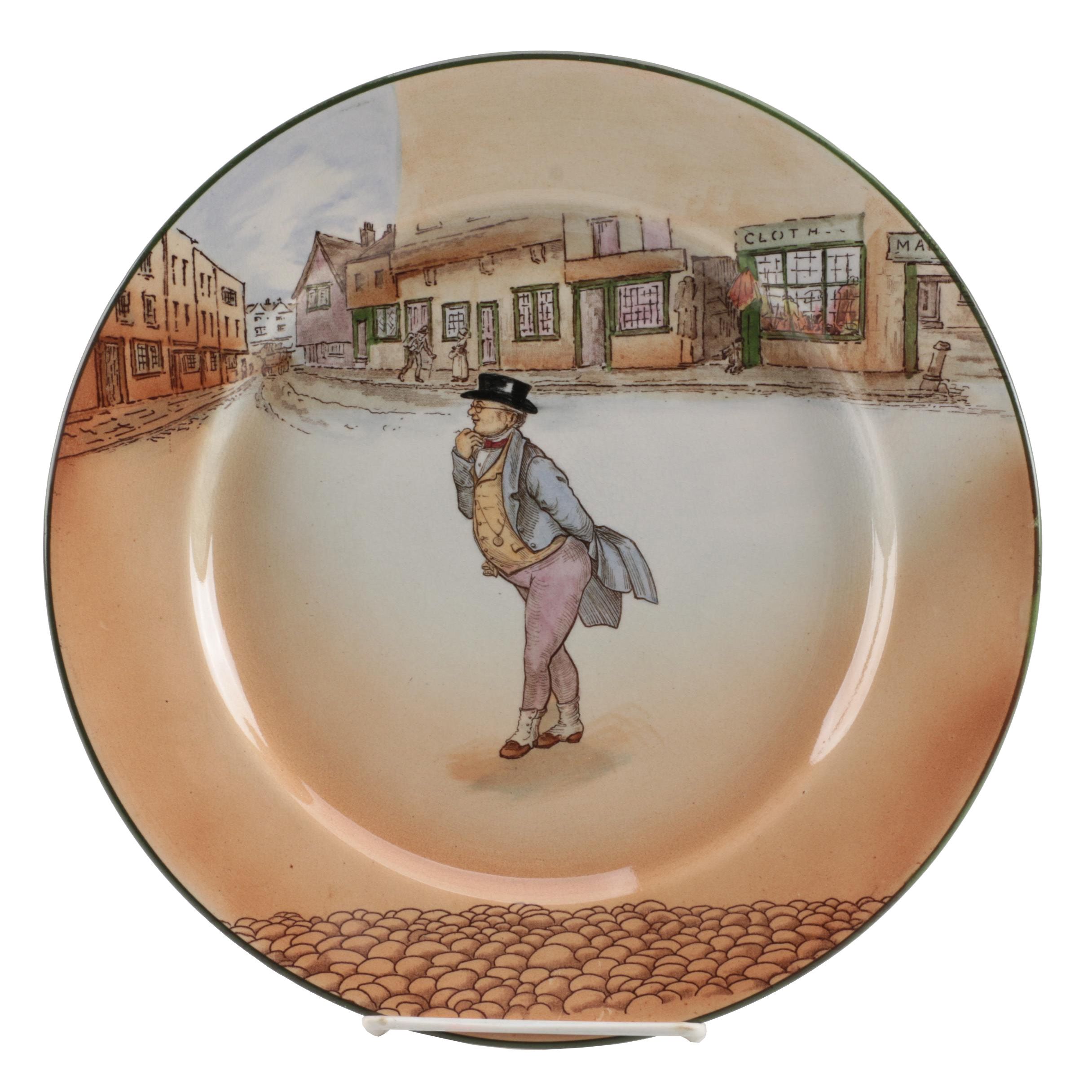 Royal Doulton "Dickens: Mr. Pickwick" Ceramic Dinner Plate, Early 20th C.