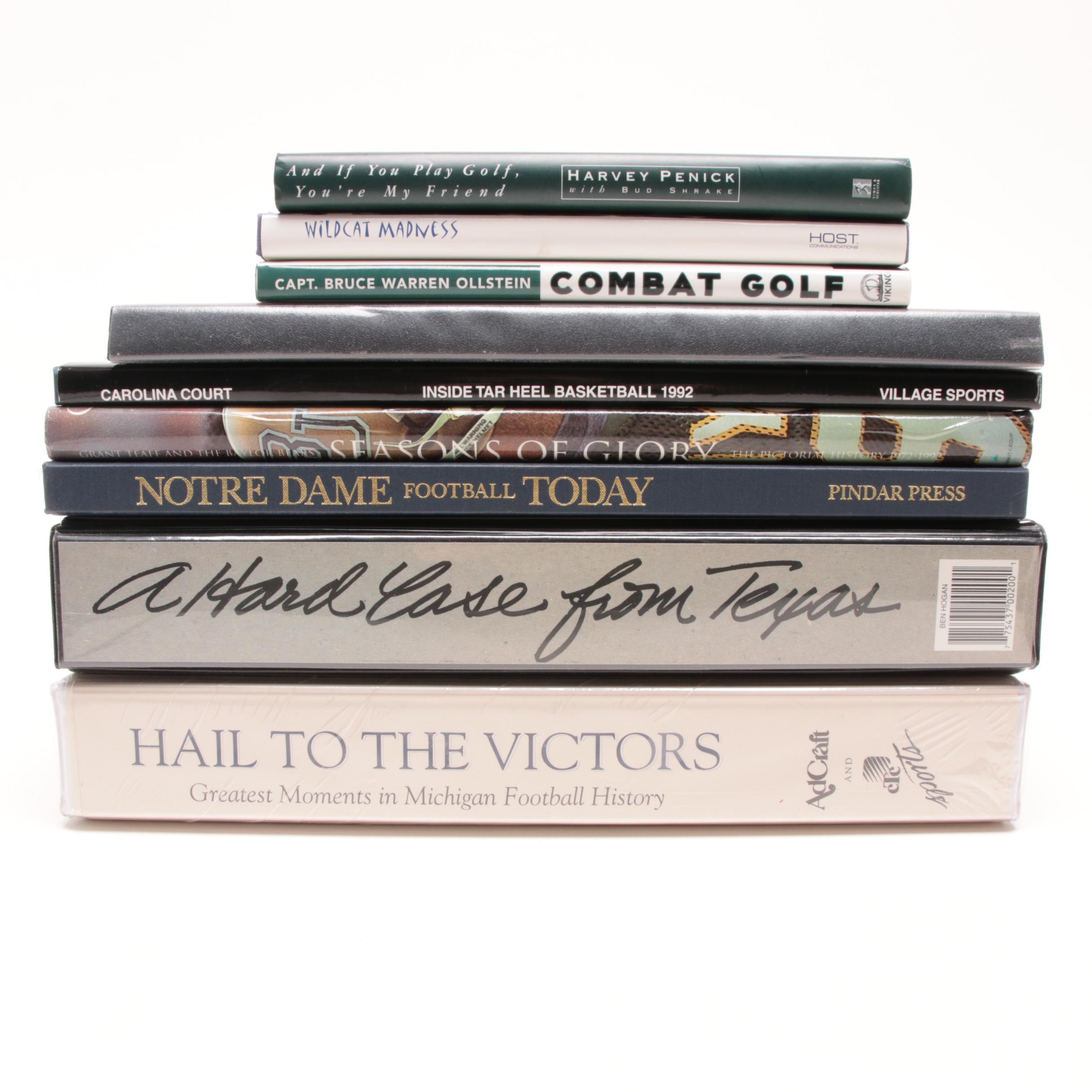 Selection of Sports Media Including Three Signed Books