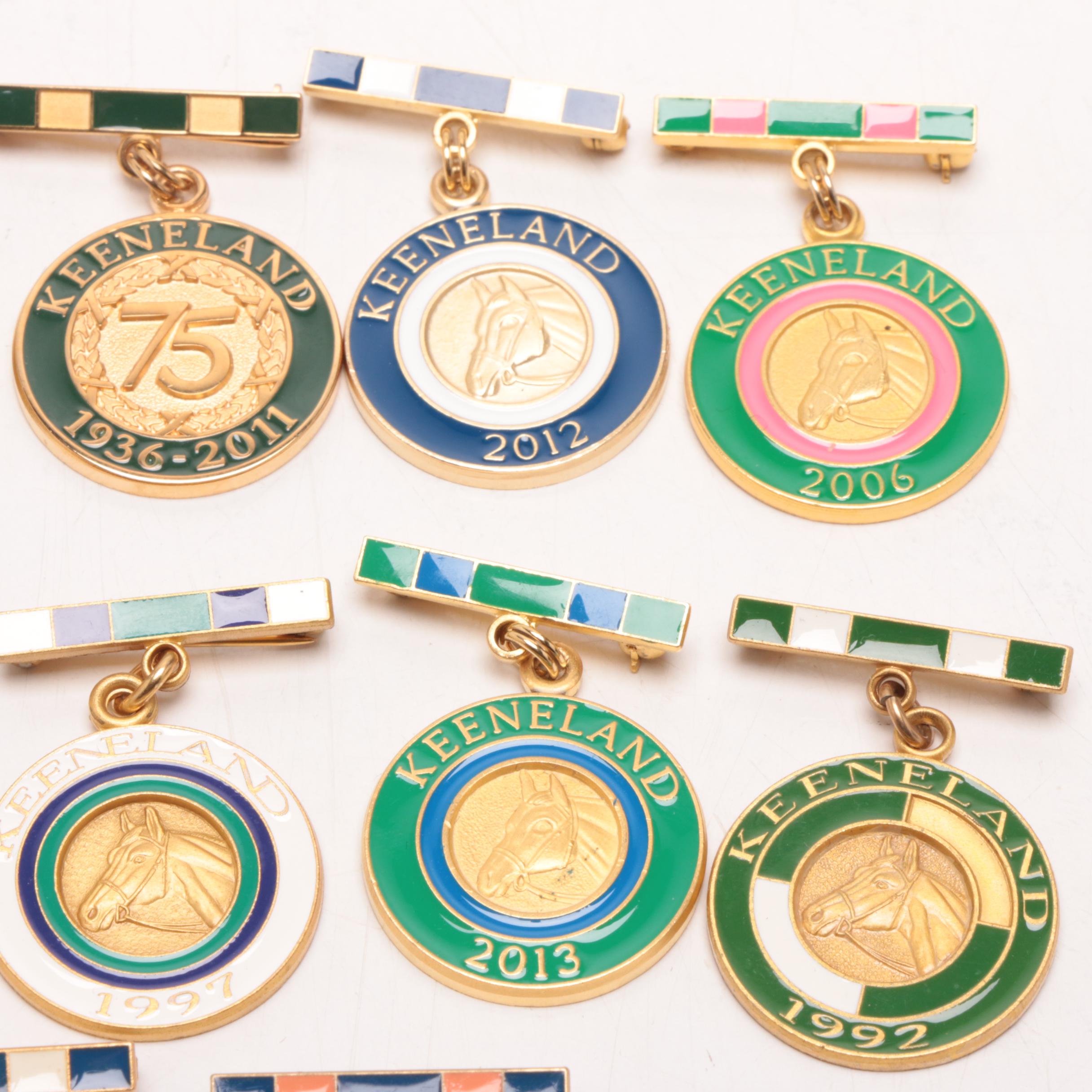 1990s-2000s Keeneland Race Track "Lady Charm Pins" from Host Collection