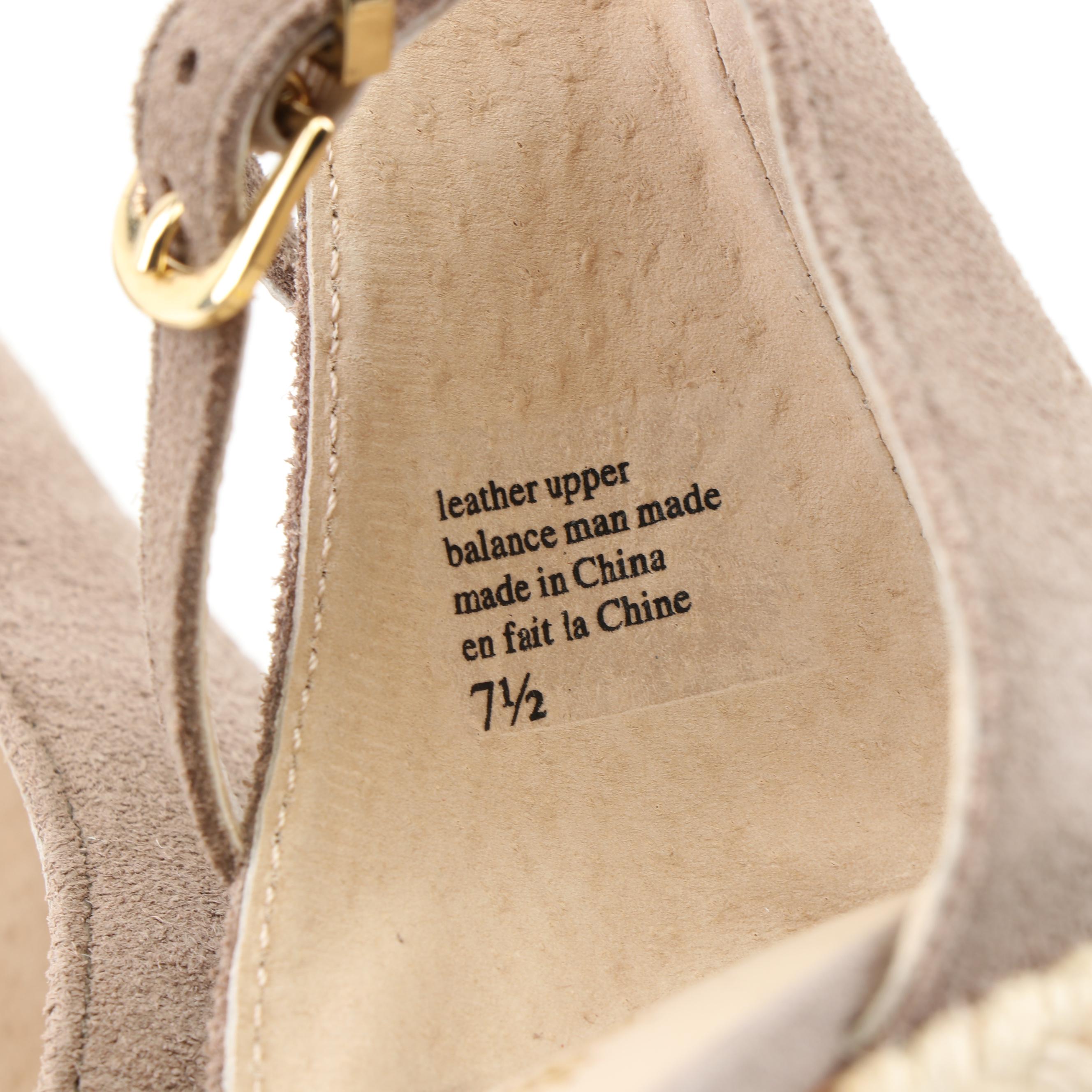 Seychelles Nubuck Leather Mules and Suede Ankle-Strap Espadrille Wedges