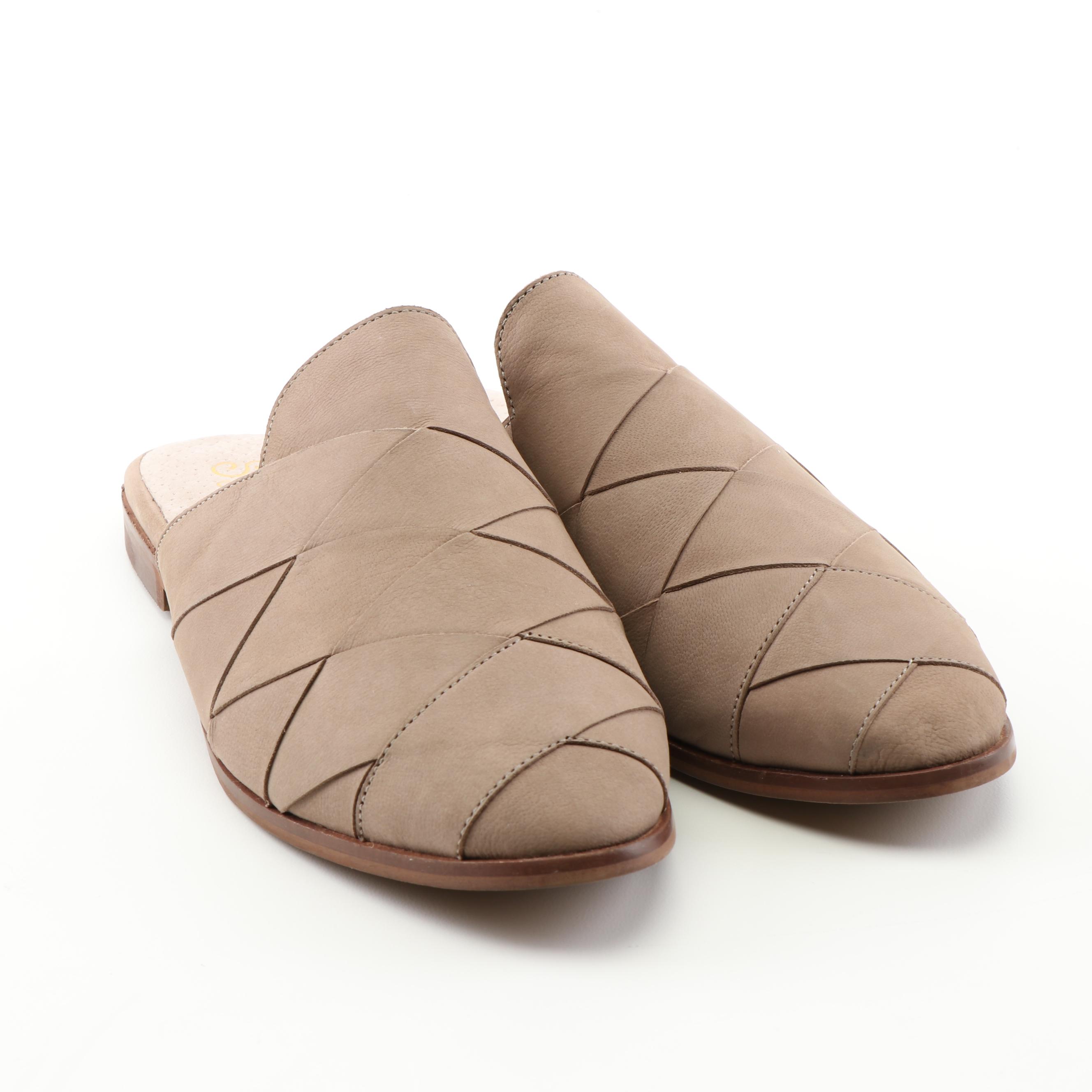 Seychelles Nubuck Leather Mules and Suede Ankle-Strap Espadrille Wedges