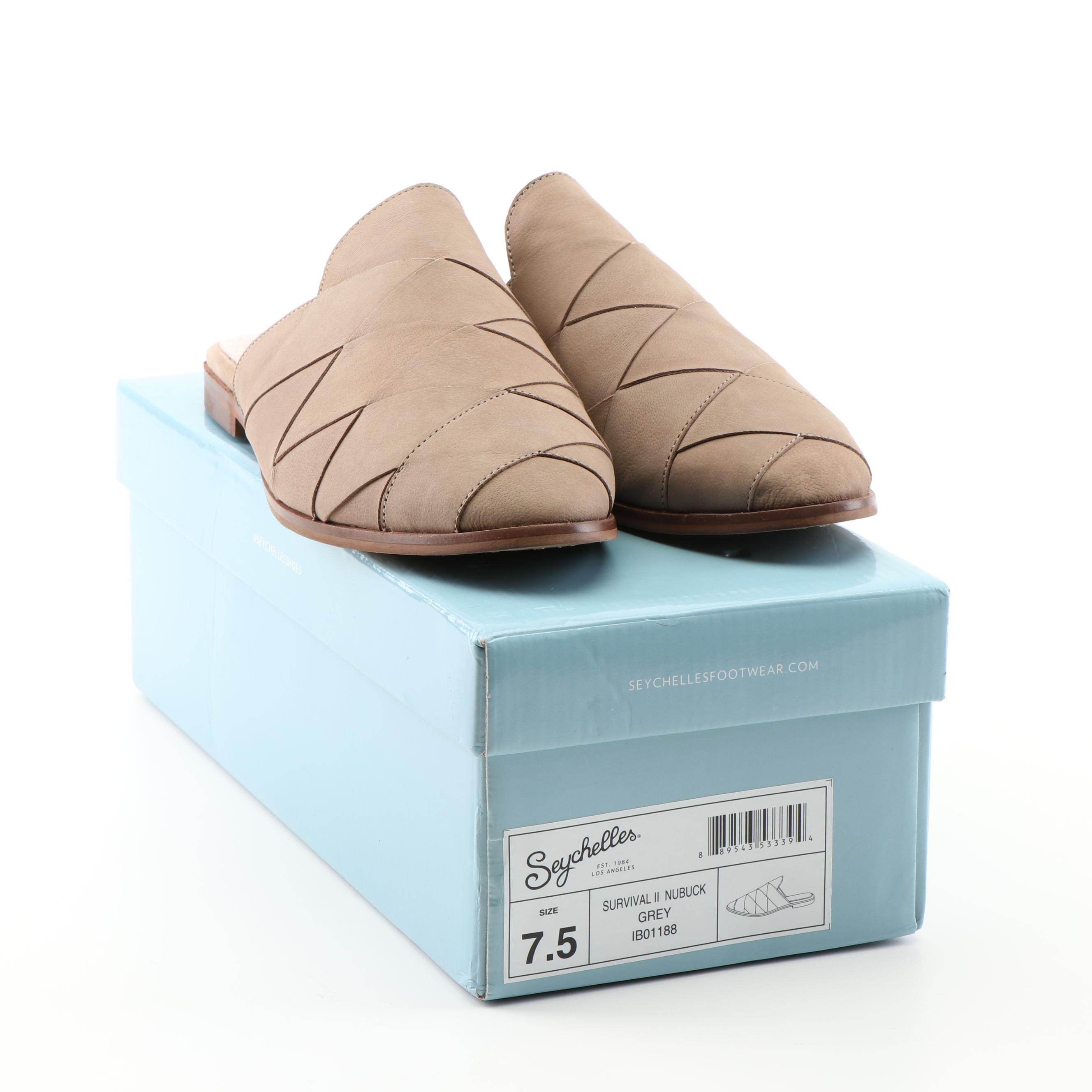 Seychelles Nubuck Leather Mules and Suede Ankle-Strap Espadrille Wedges