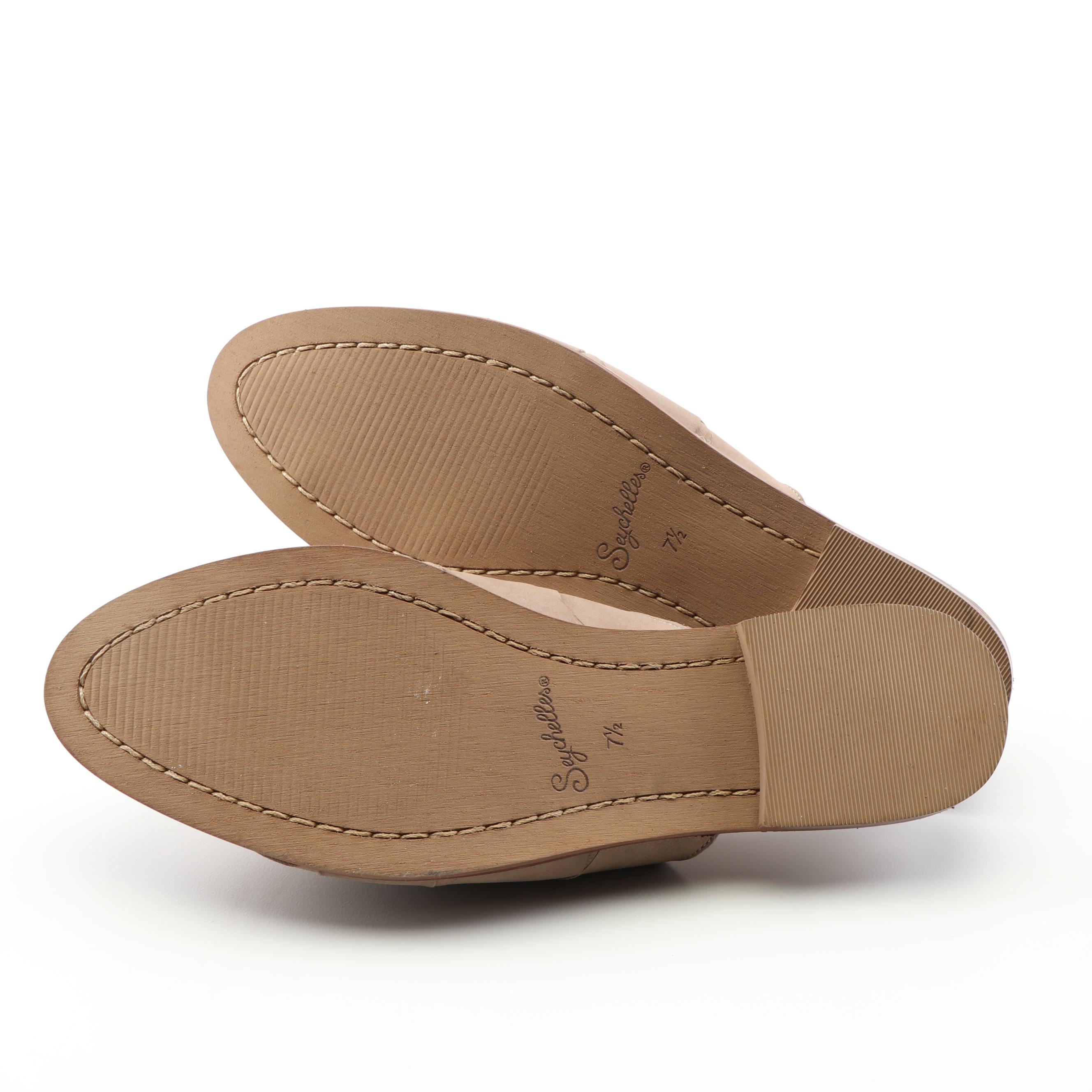 Seychelles Nubuck Leather Mules and Suede Ankle-Strap Espadrille Wedges