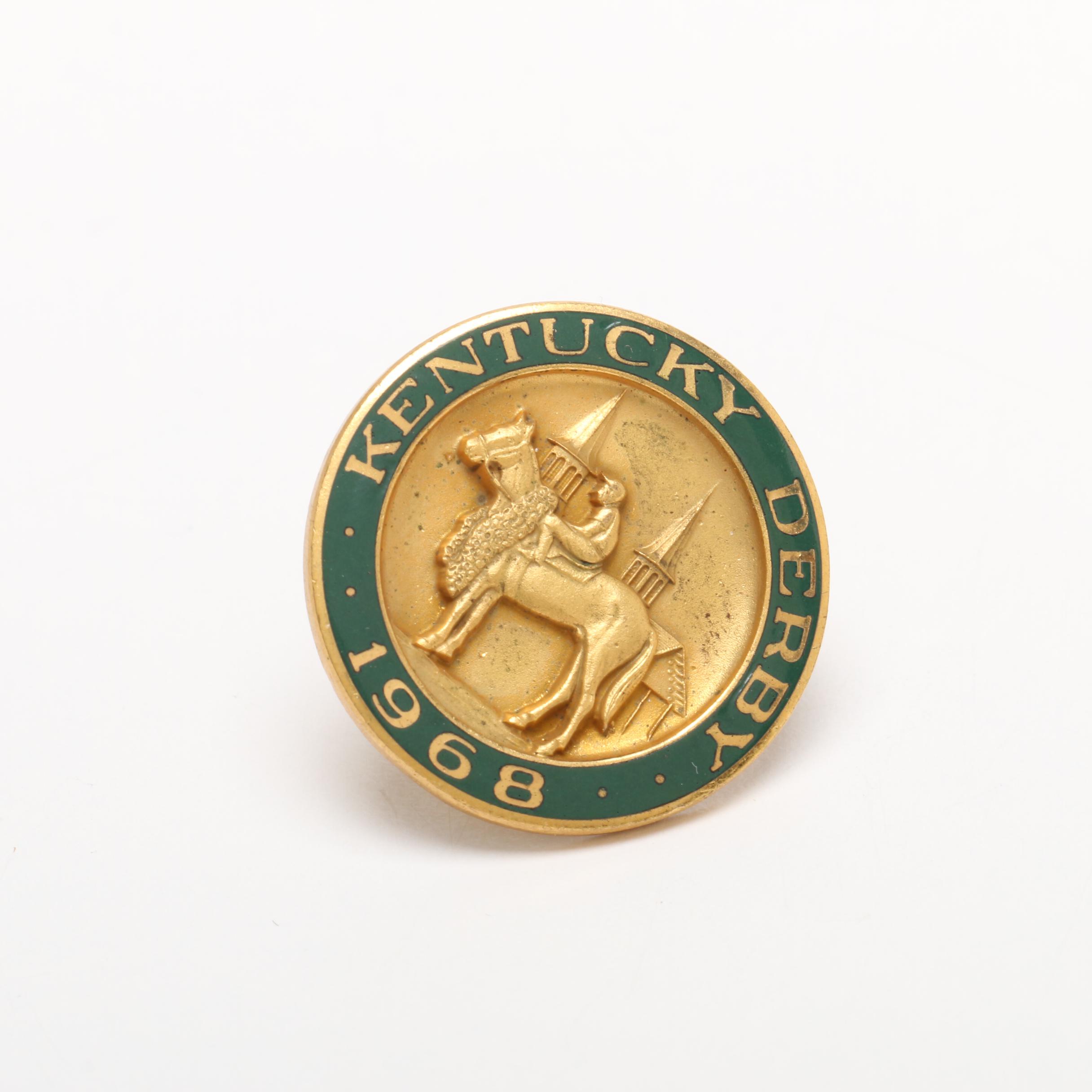 1968 and 1969 Kentucky Derby Press Pins From Host Collection