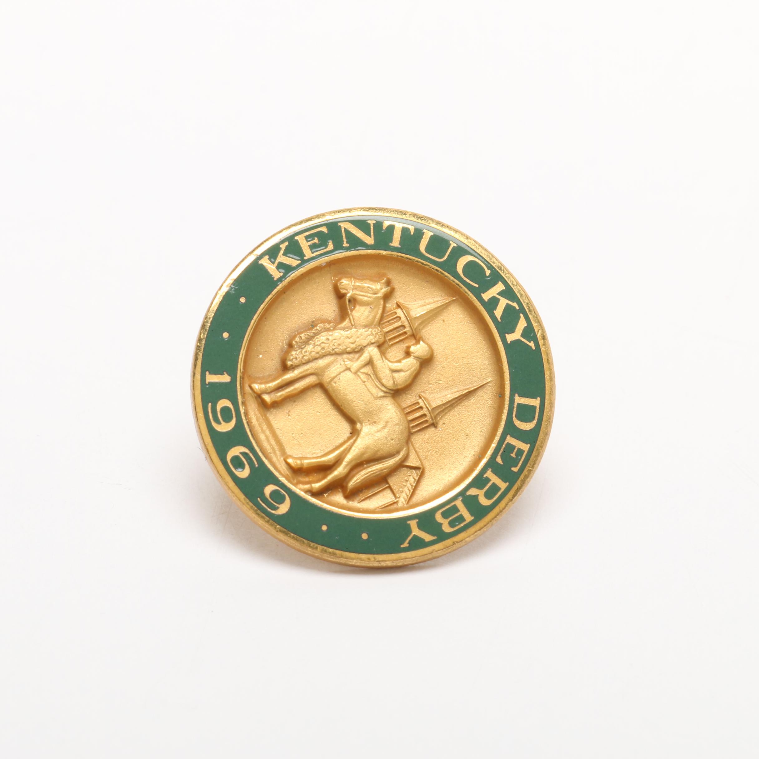 1968 and 1969 Kentucky Derby Press Pins From Host Collection