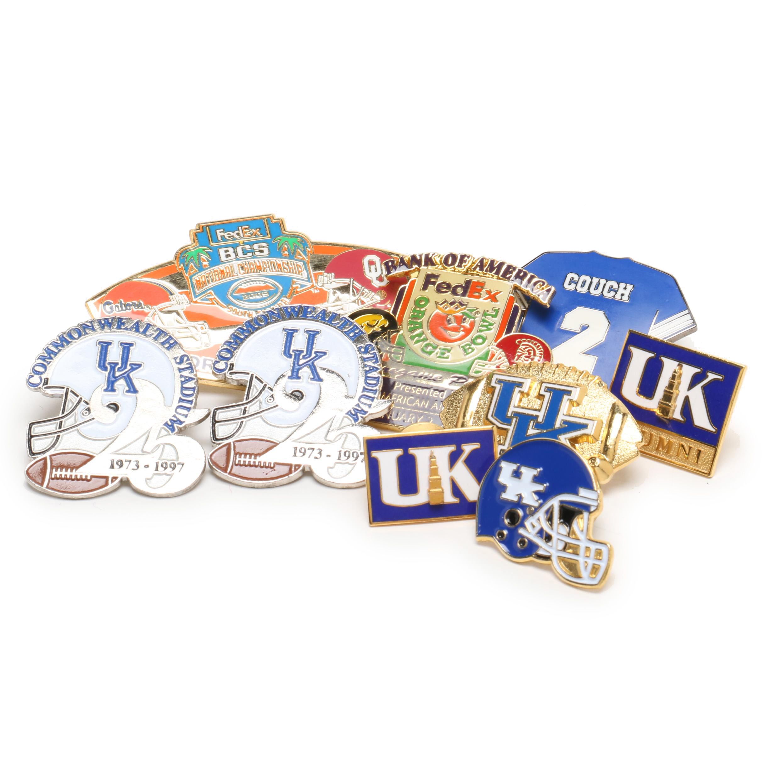 1990s-2000s University of Kentucky and NCAA Football Pins