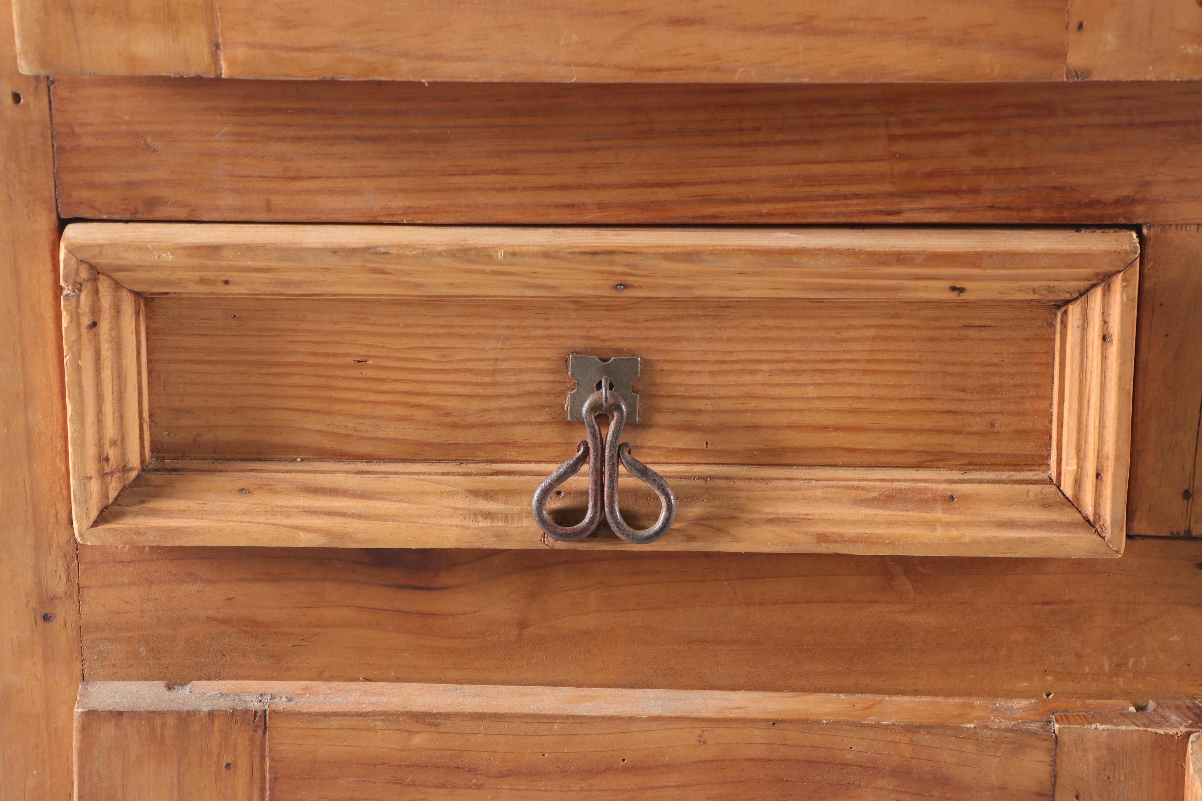 Scrubbed Pine Media Cabinet, Late 20th Century
